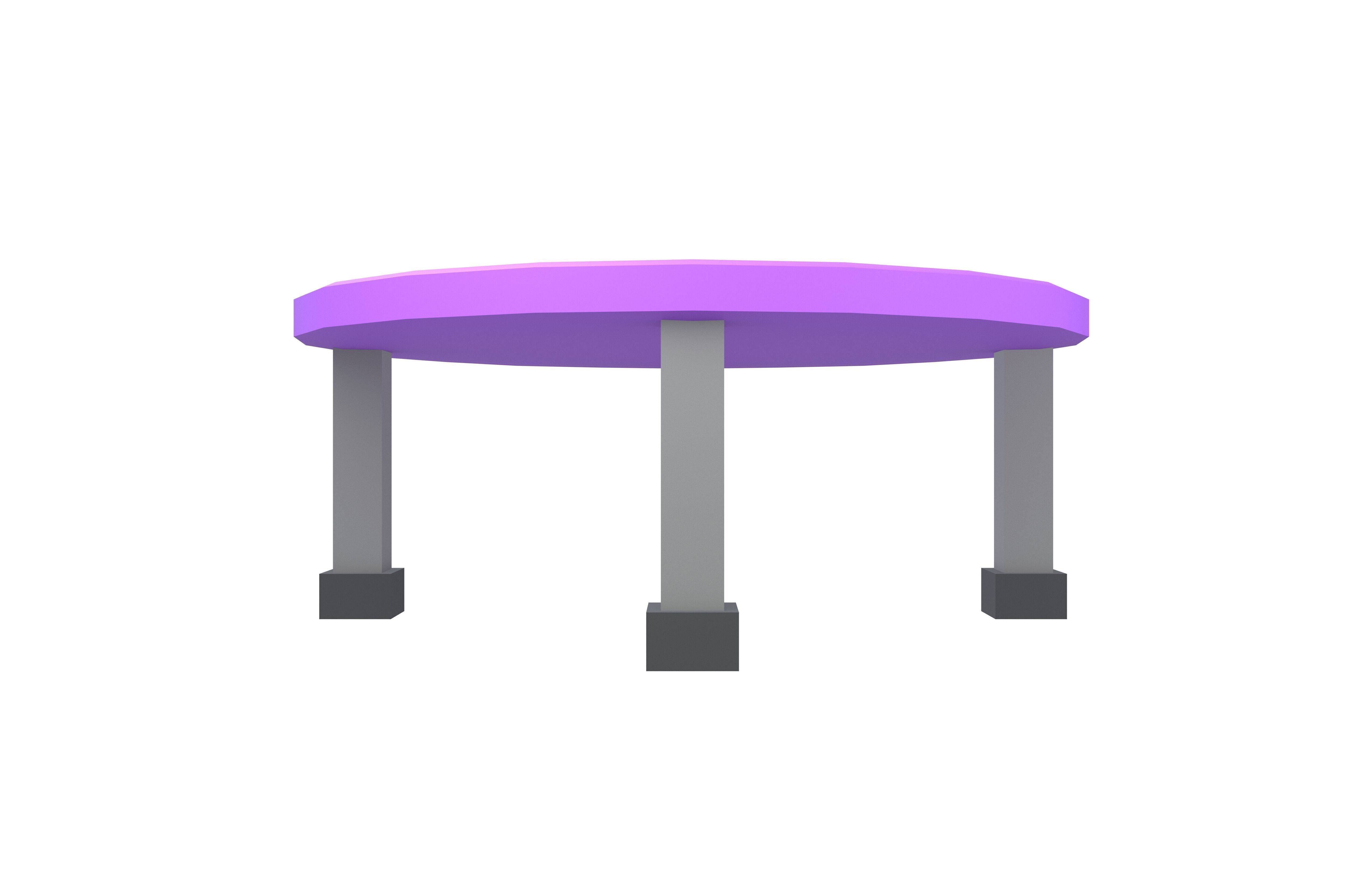 Trampoline v1 003 Low-poly 3D model_3