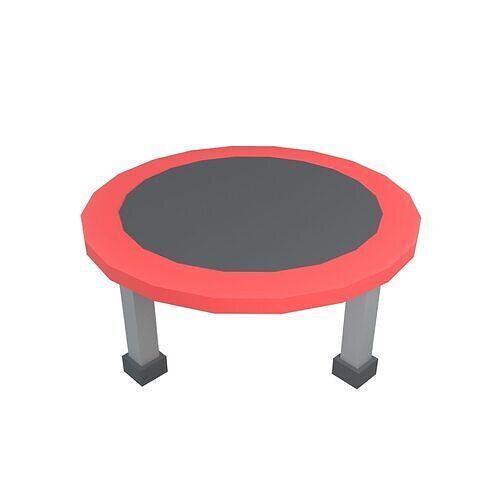 Trampoline v1 004 Low-poly 3D model