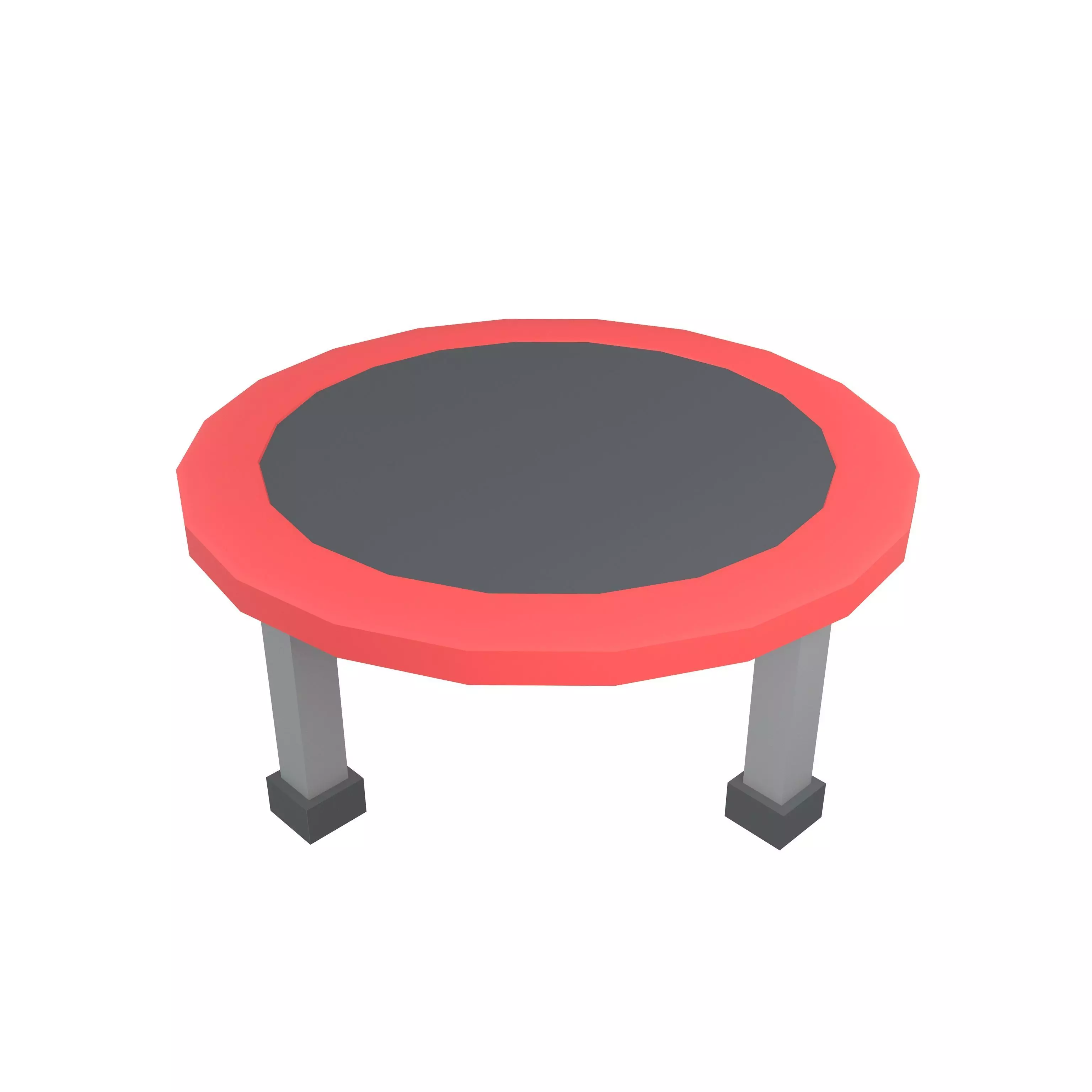 Trampoline v1 004 Low-poly 3D model_0