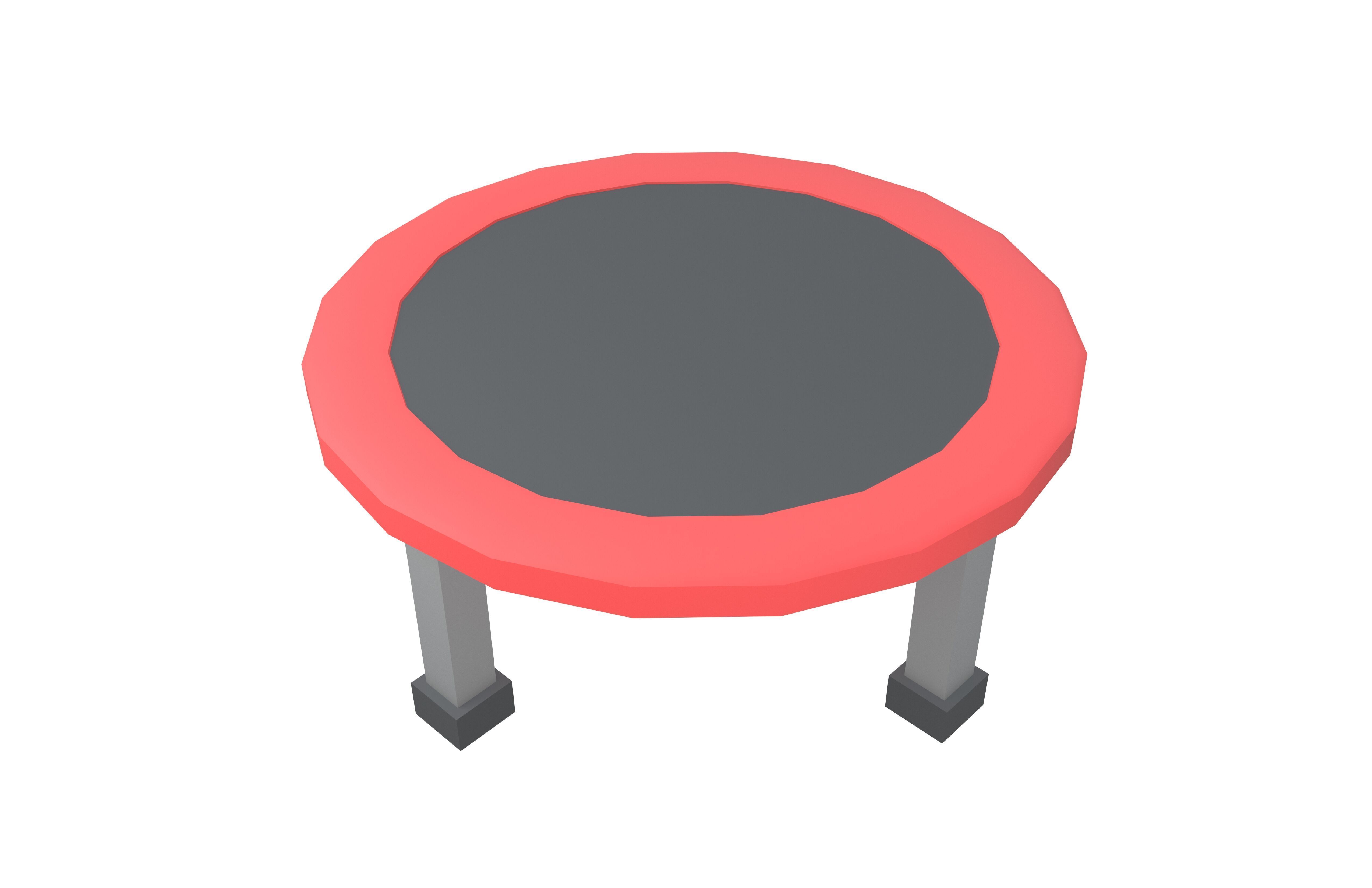Trampoline v1 004 Low-poly 3D model_2
