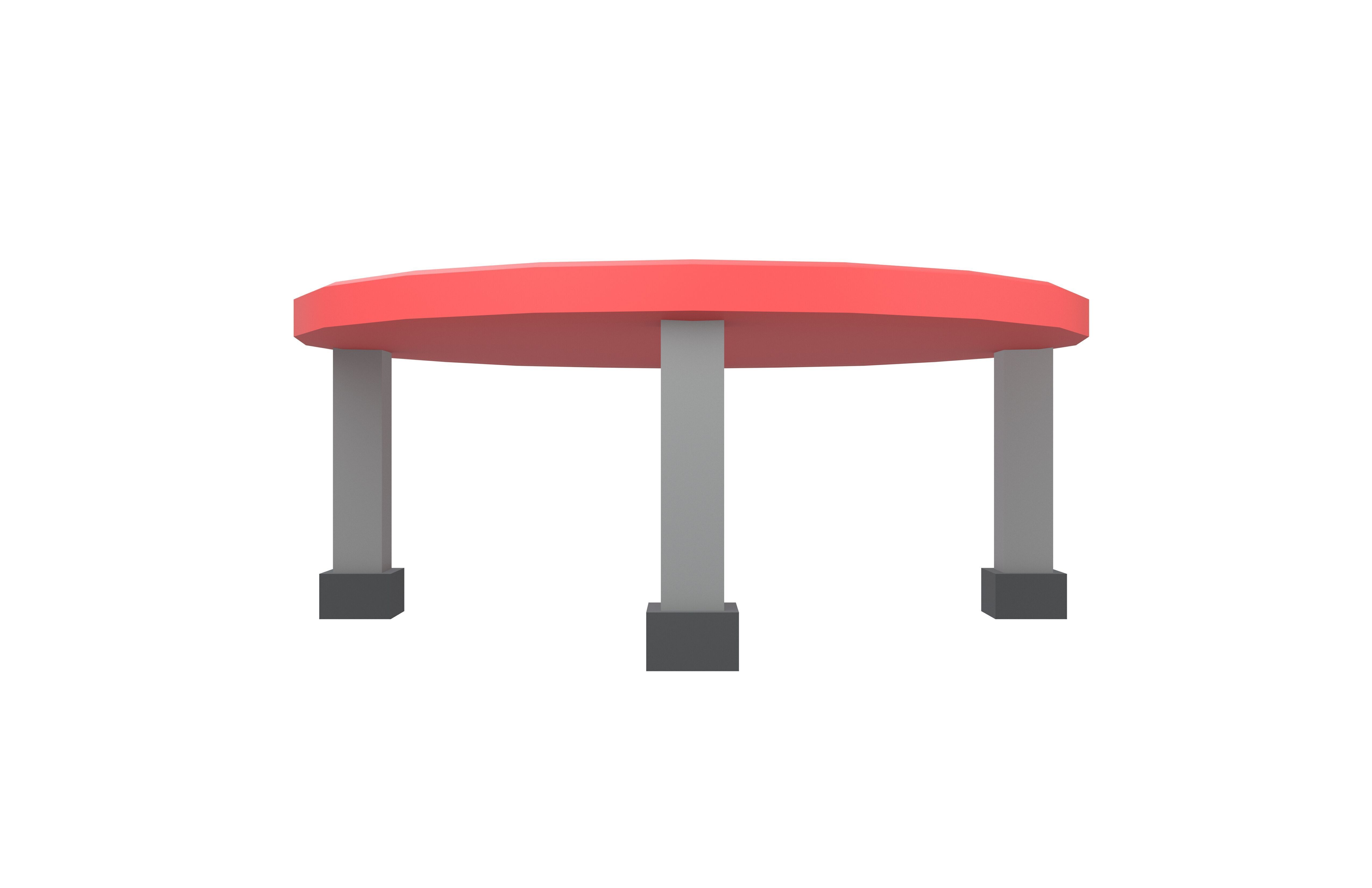 Trampoline v1 004 Low-poly 3D model_1