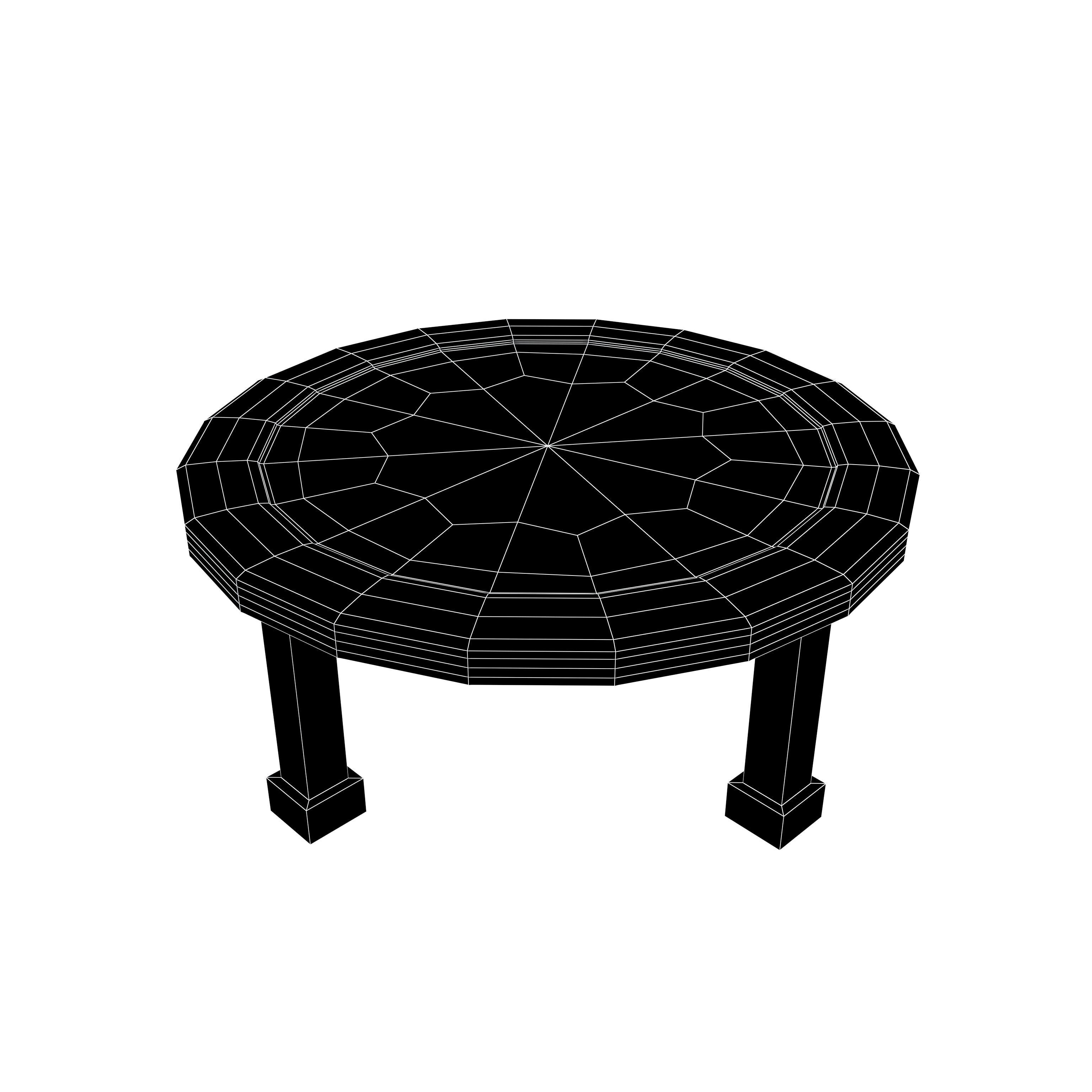 Trampoline v1 004 Low-poly 3D model_6