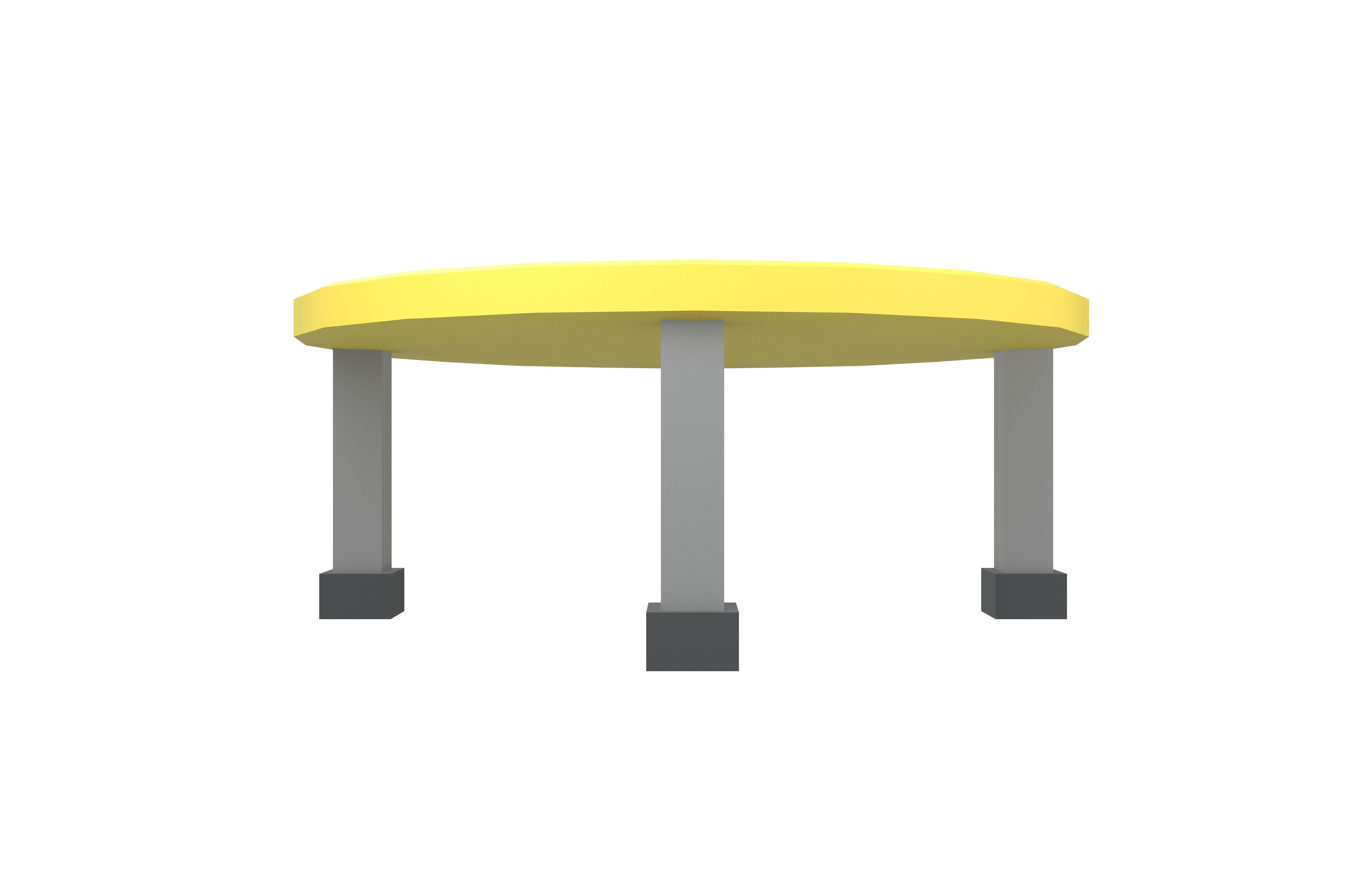 Trampoline v1 005 Low-poly 3D model_1