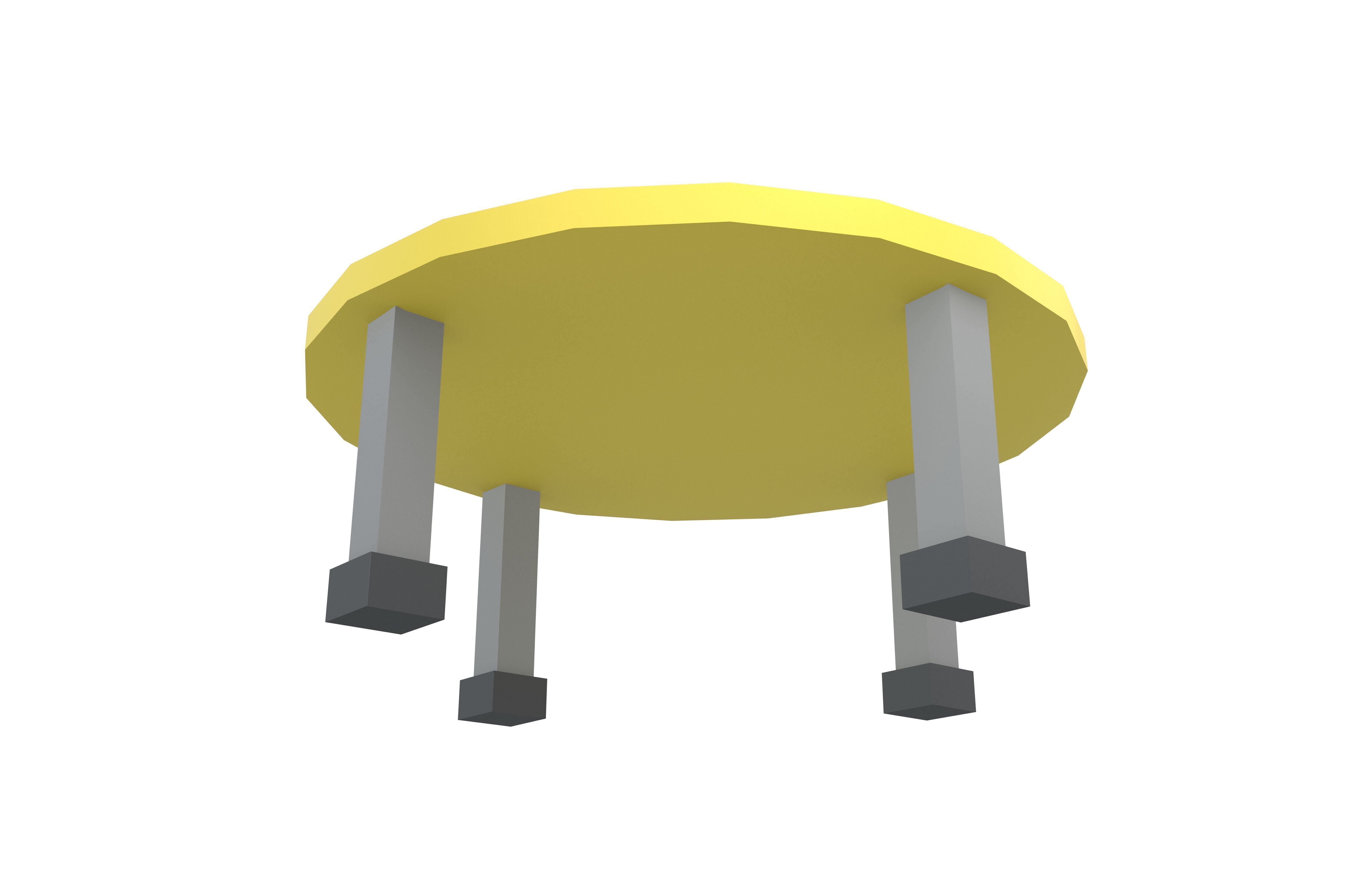 Trampoline v1 005 Low-poly 3D model_3