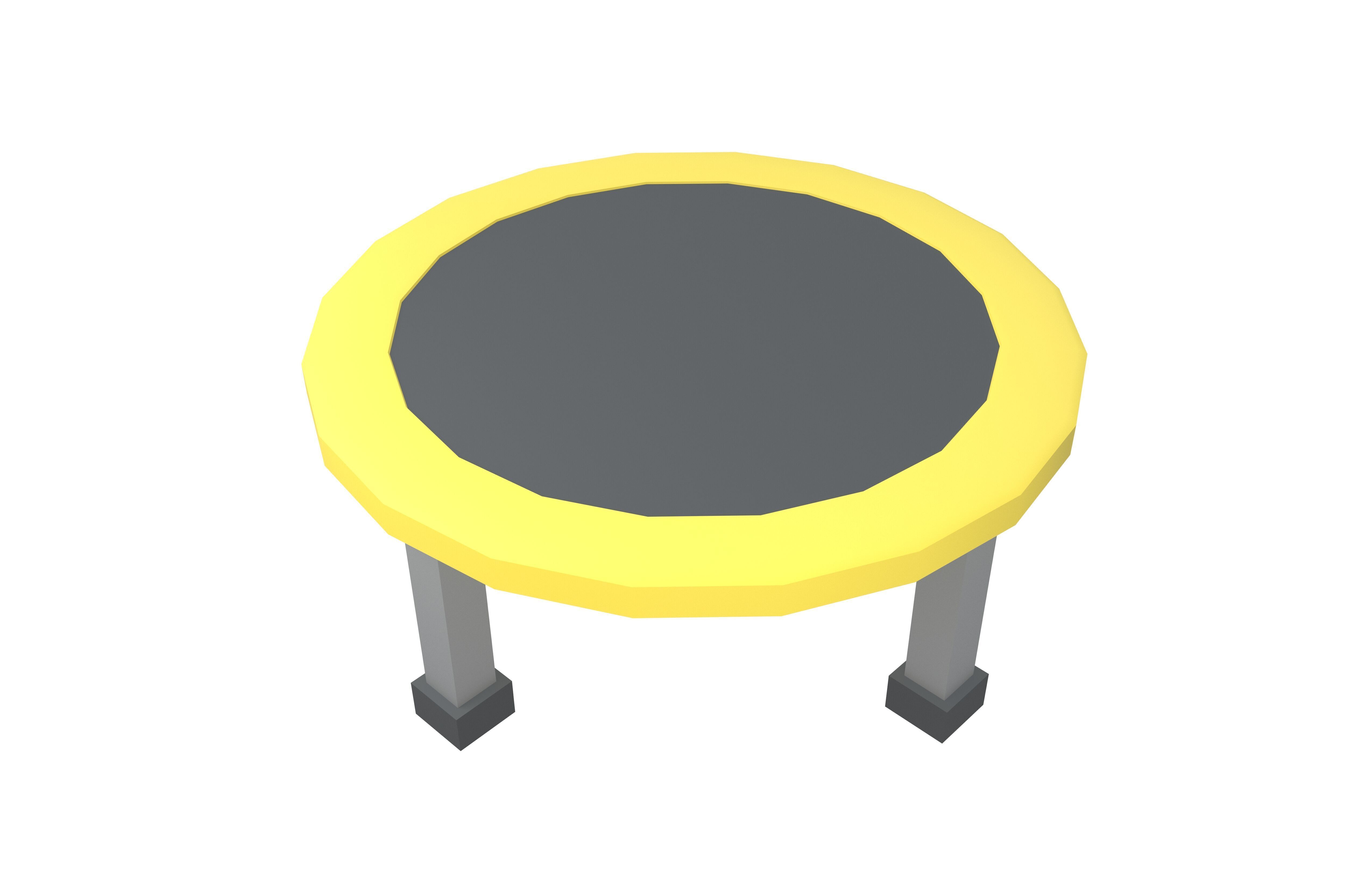 Trampoline v1 005 Low-poly 3D model_2
