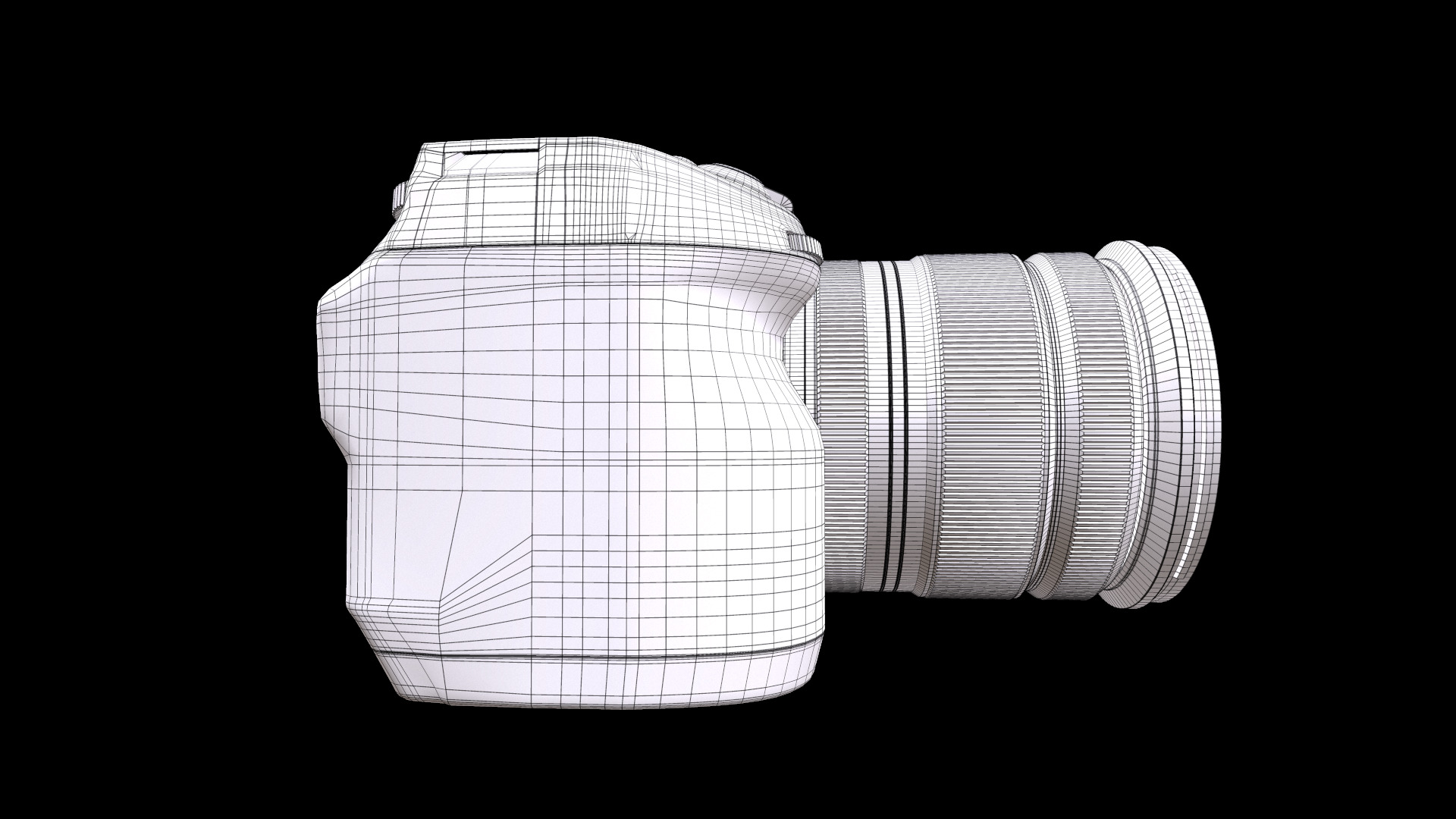 FUJIFILM X H2 XF16 80mm Kit Mirrorless Camera Low-poly 3D model_10