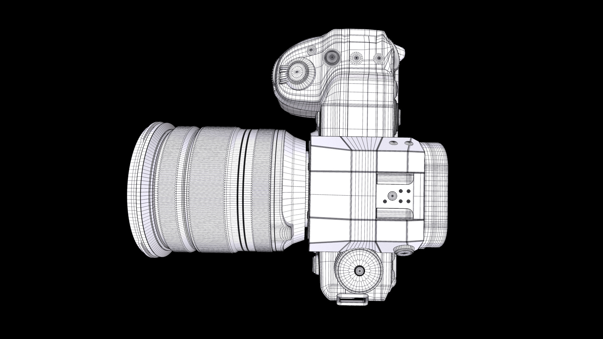 FUJIFILM X H2 XF16 80mm Kit Mirrorless Camera Low-poly 3D model_12