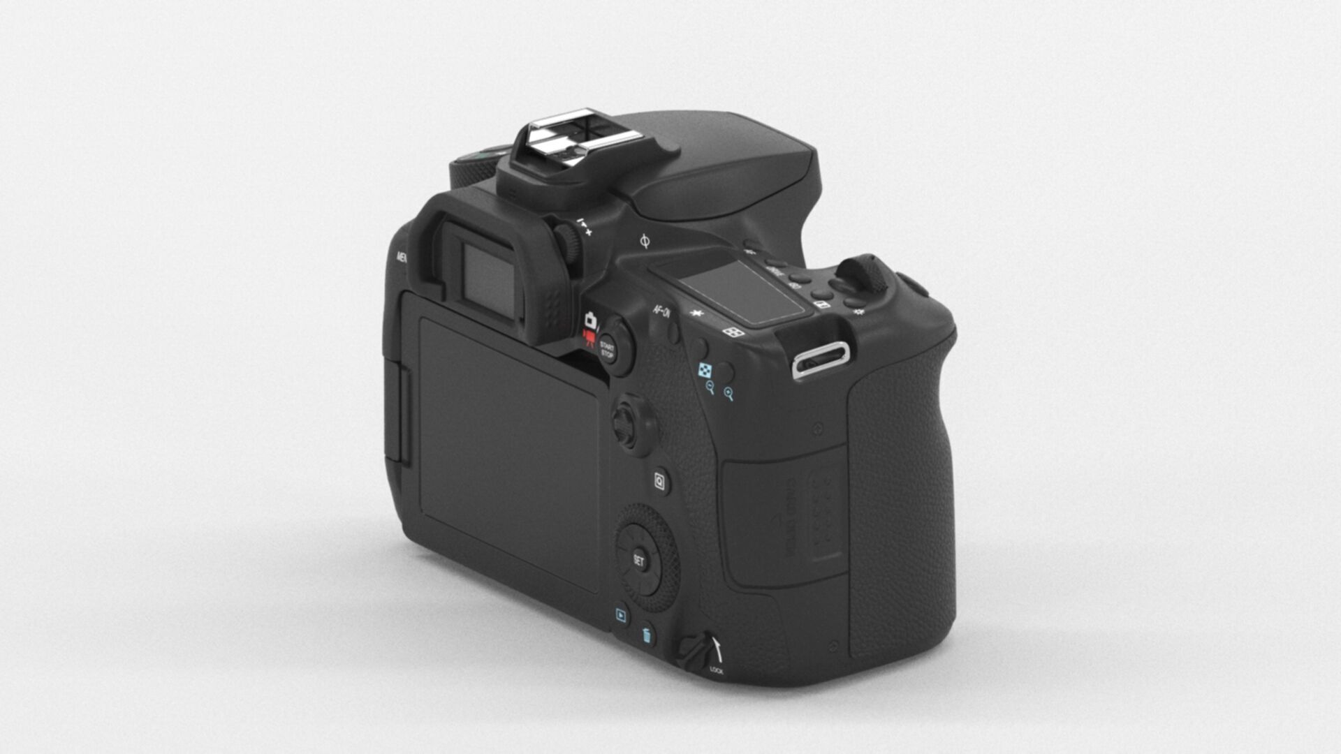 Canon EOS 90D Camera  32 5 MP Low-poly 3D model_3