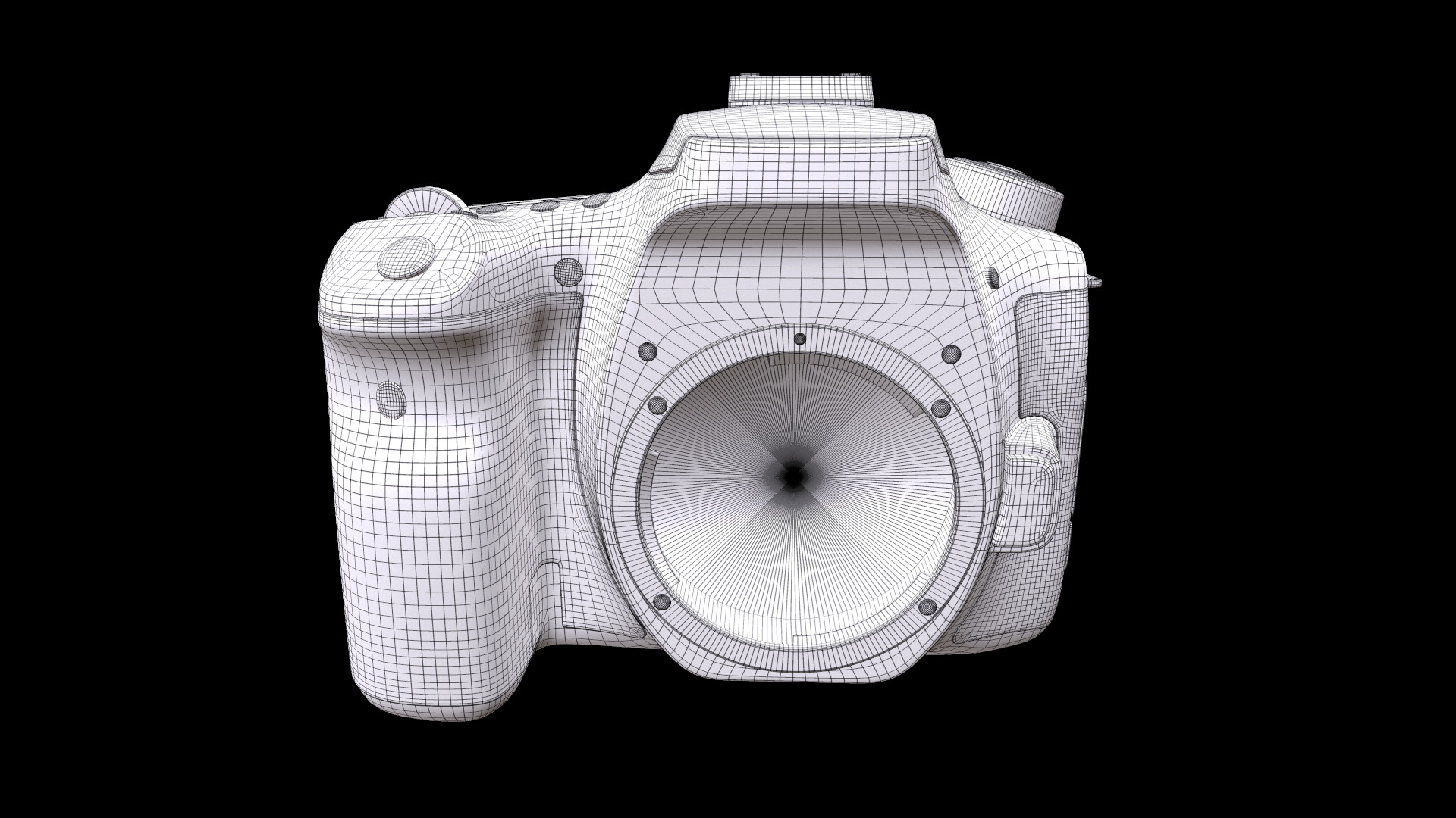 Canon EOS 90D Camera  32 5 MP Low-poly 3D model_8