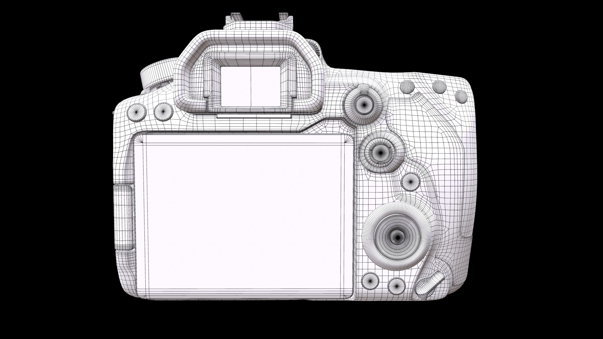 Canon EOS 90D Camera  32 5 MP Low-poly 3D model_10