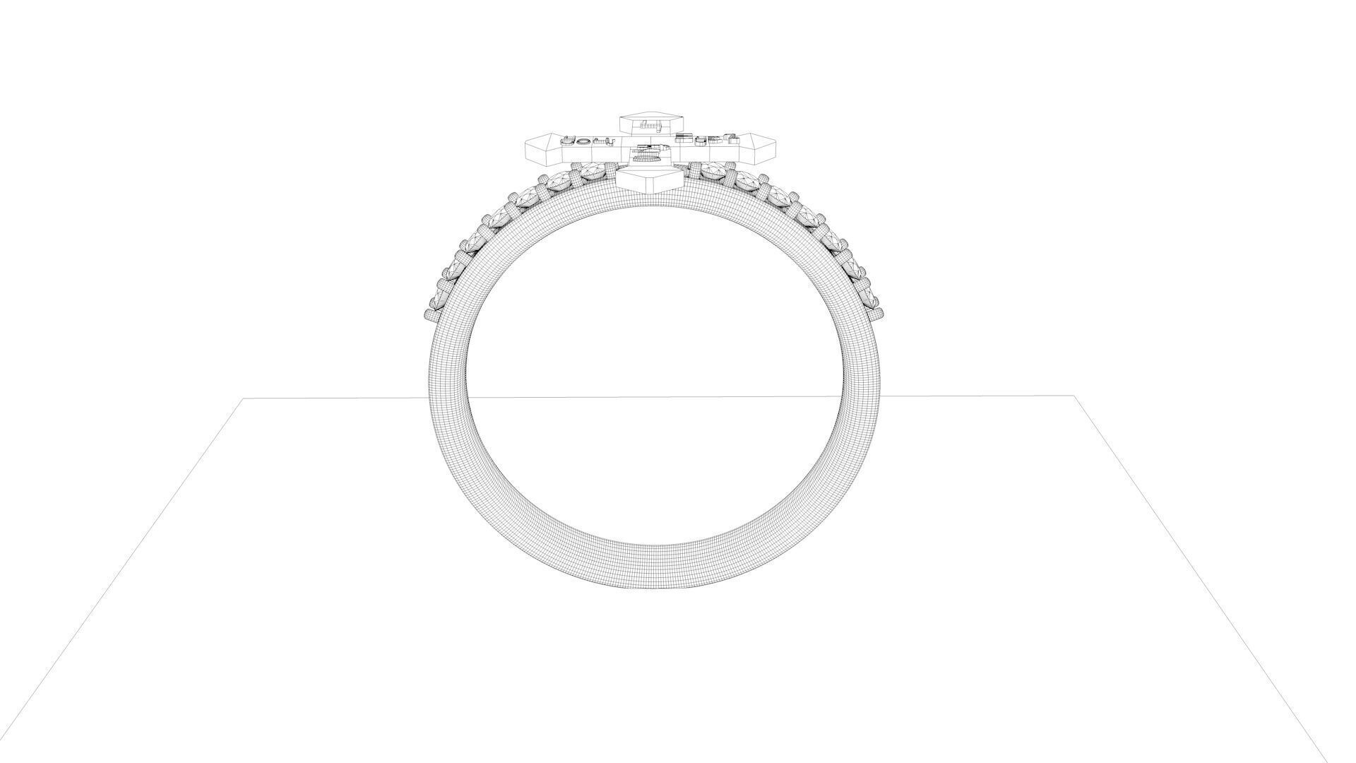 Golden Ring  3D print model_6