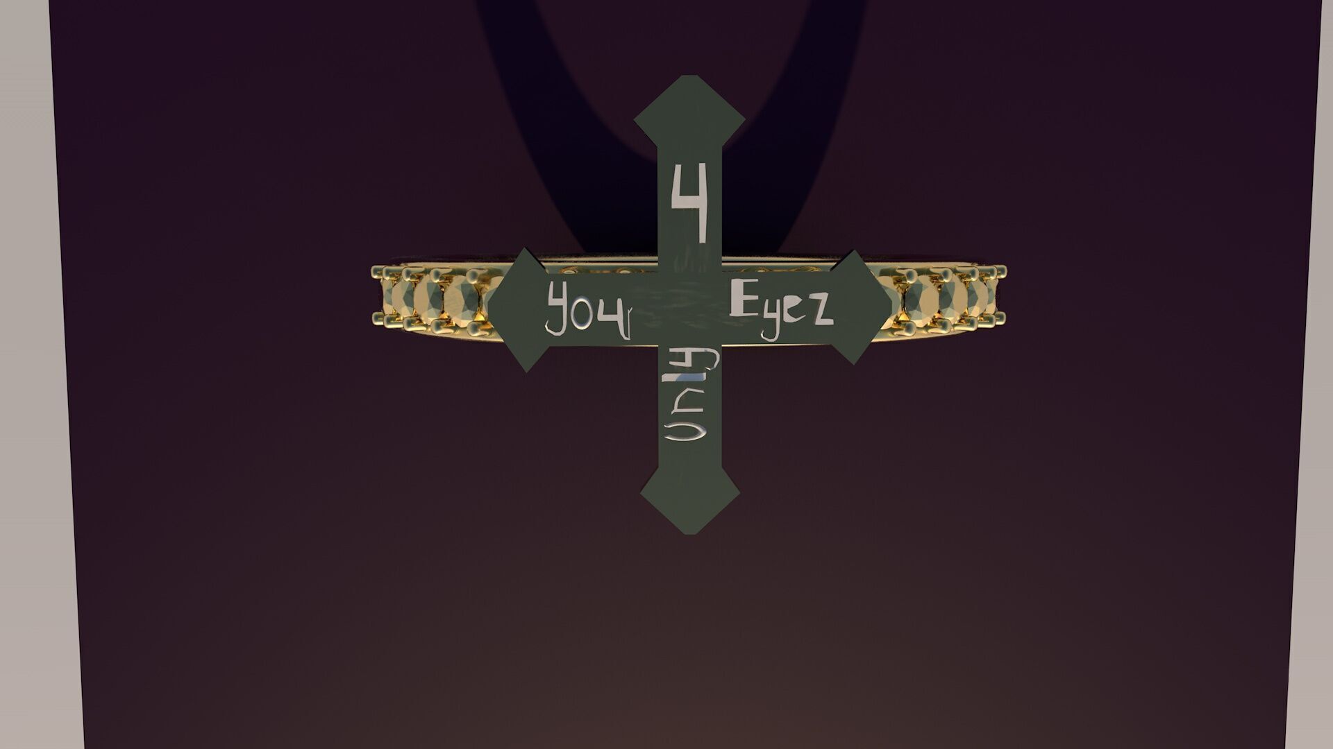 Golden Ring  3D print model_3