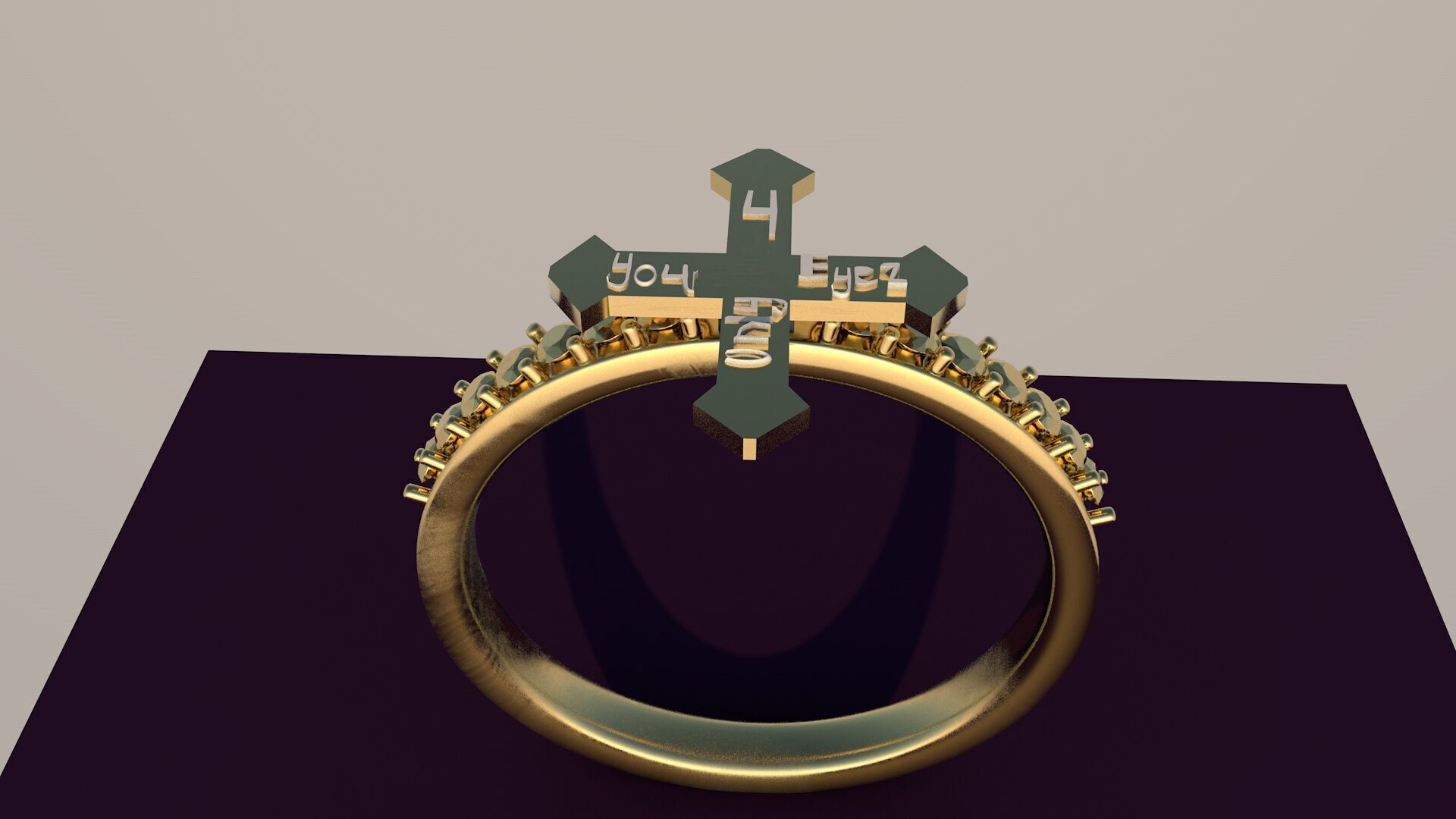 Golden Ring  3D print model_1