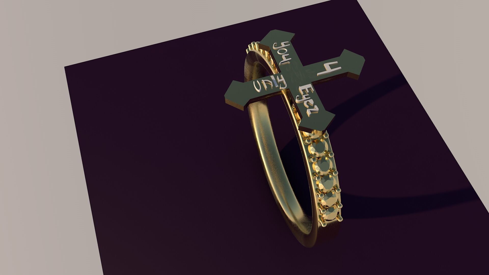 Golden Ring  3D print model_4