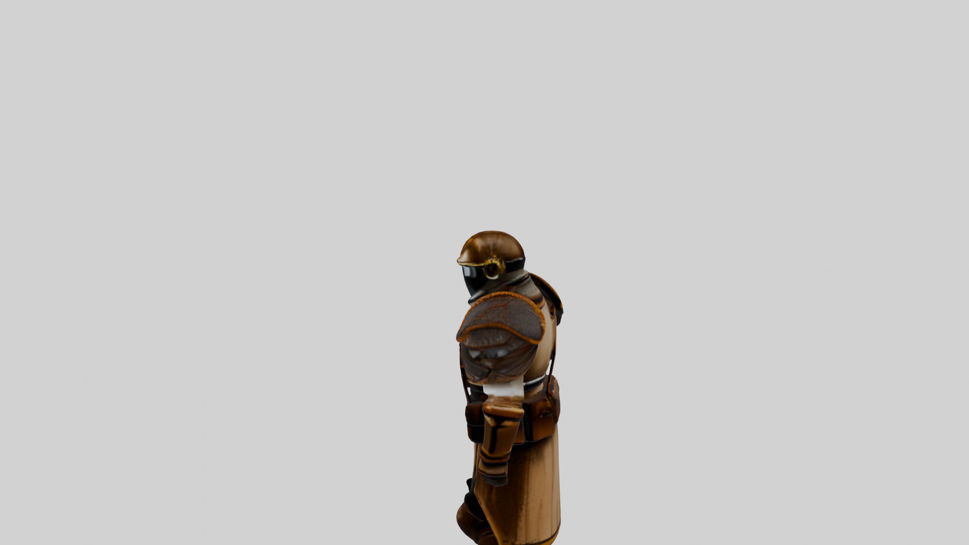 Futuristic Soldier Low-poly 3D model_8
