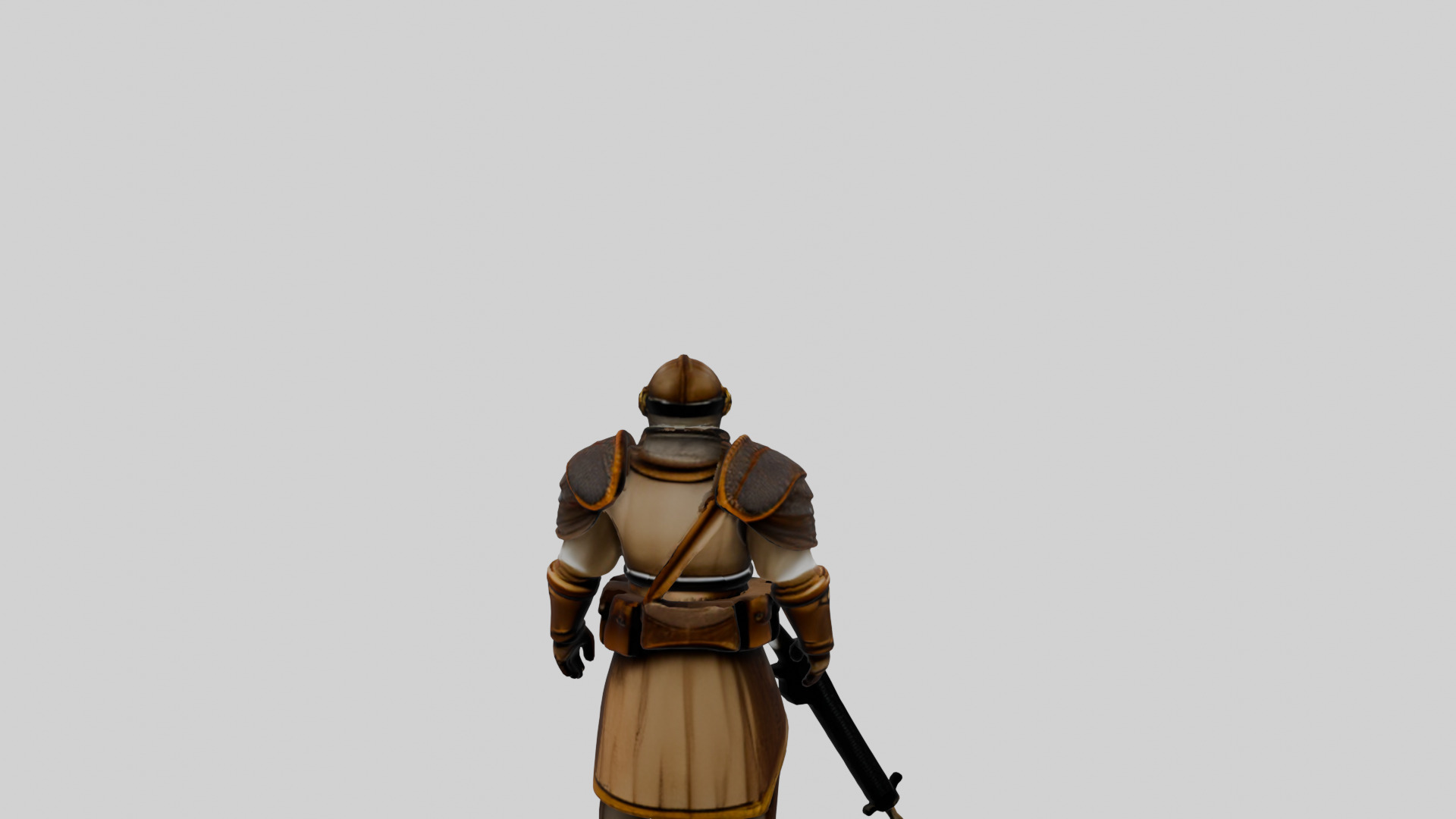Futuristic Soldier Low-poly 3D model_6