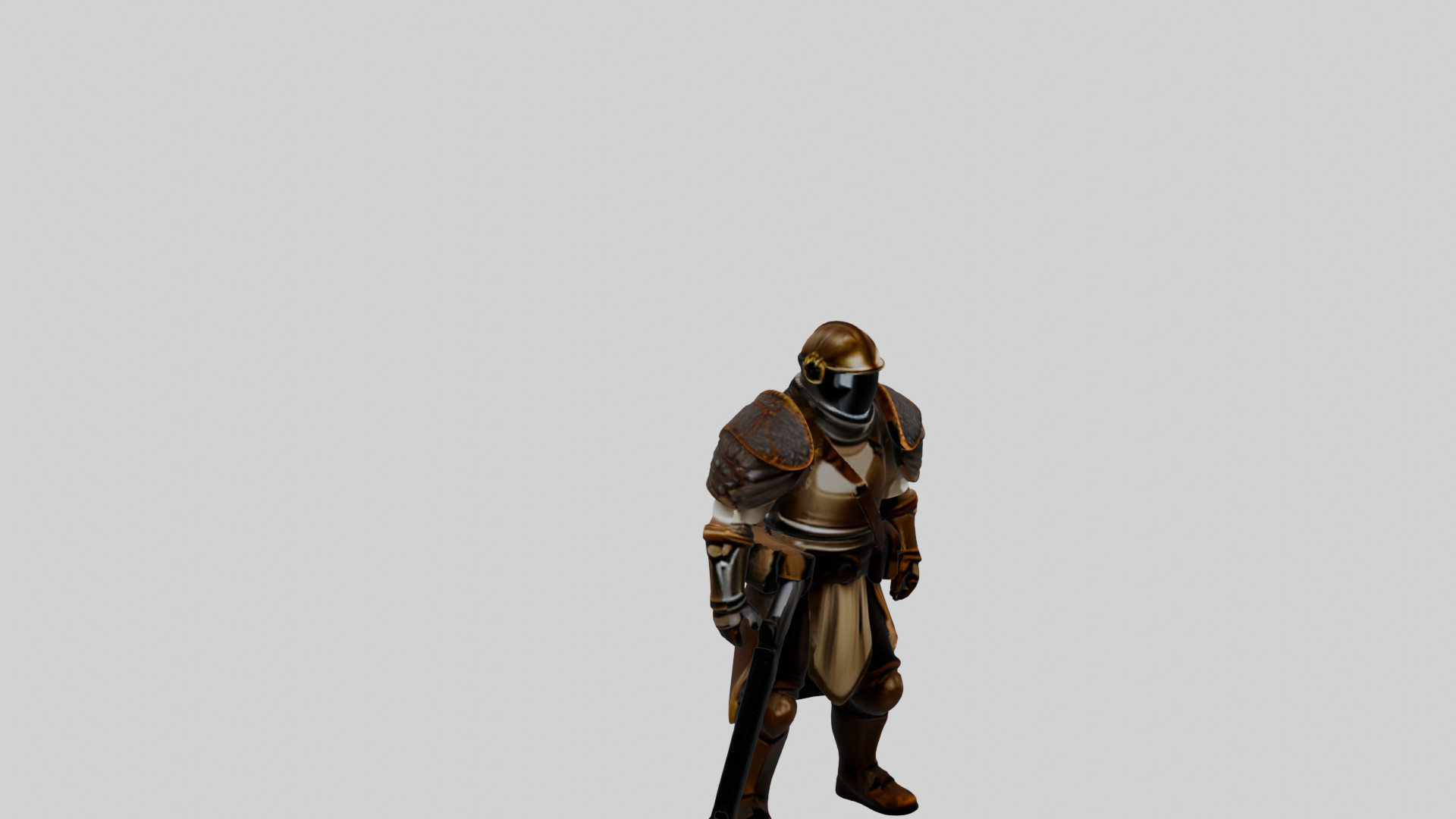 Futuristic Soldier Low-poly 3D model_4