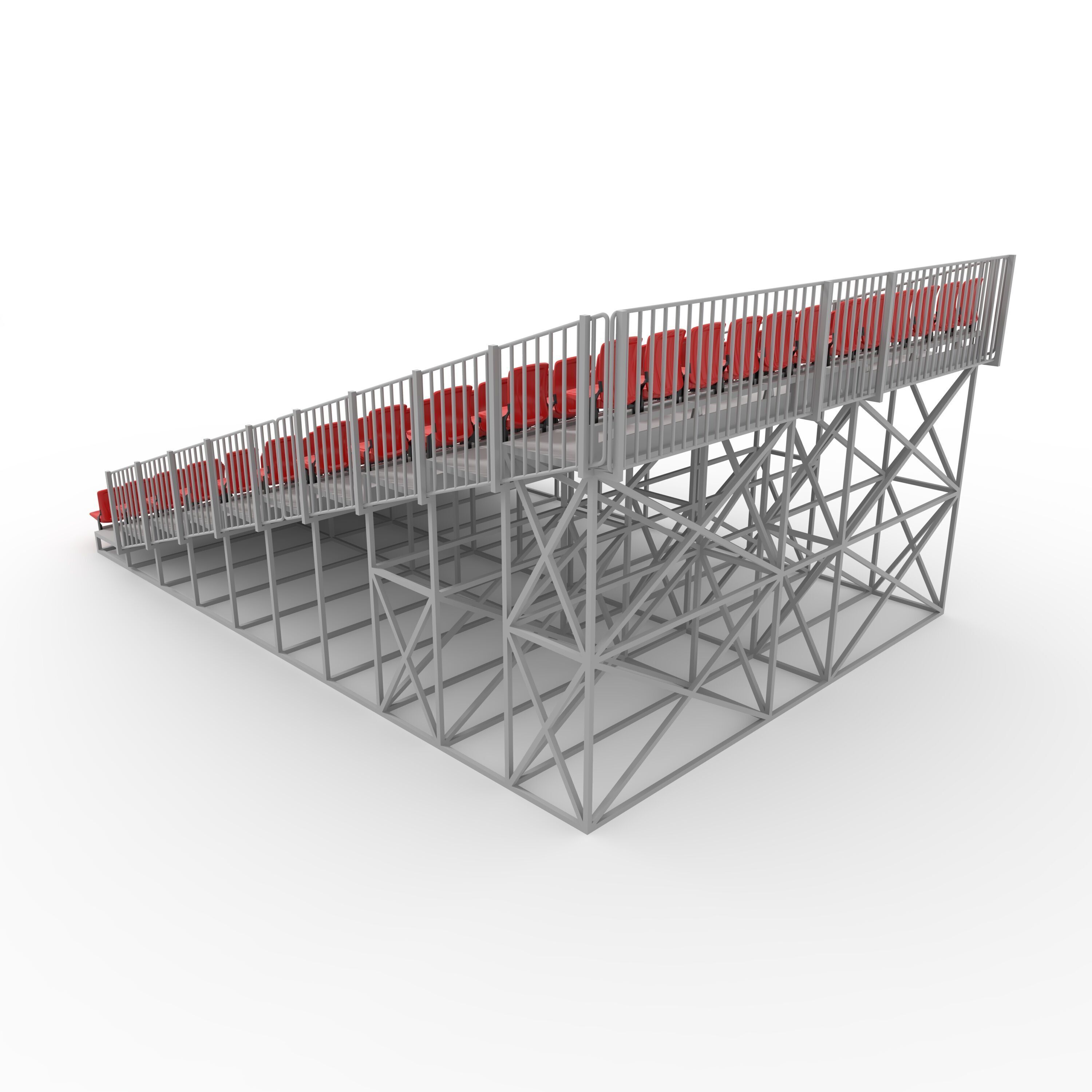 Bleachers 30 3D model_6