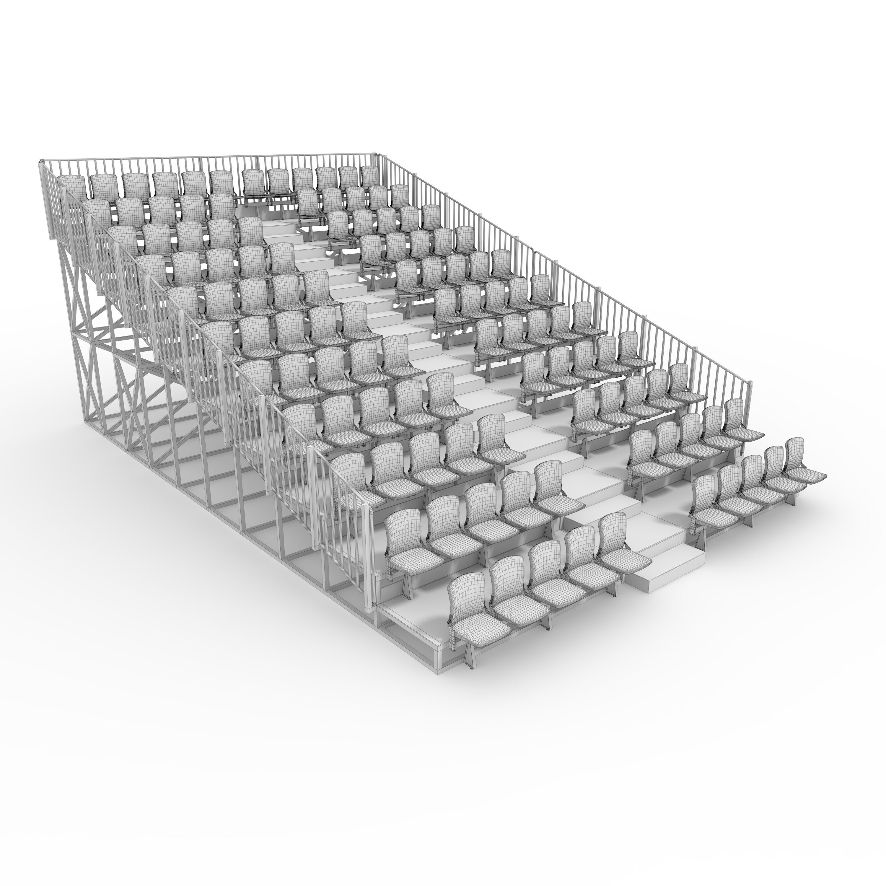 Bleachers 30 3D model_1