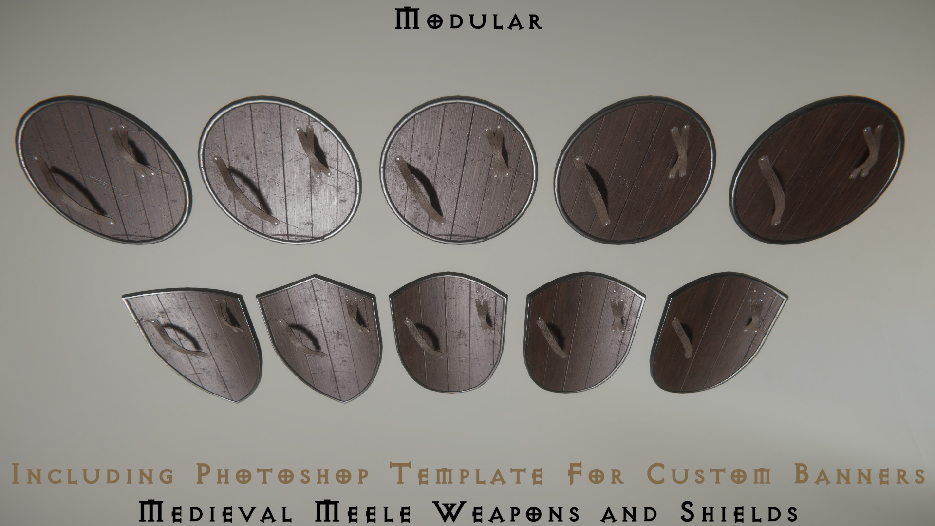 Modular Medieval Weapons Asset Pack 3D model_2