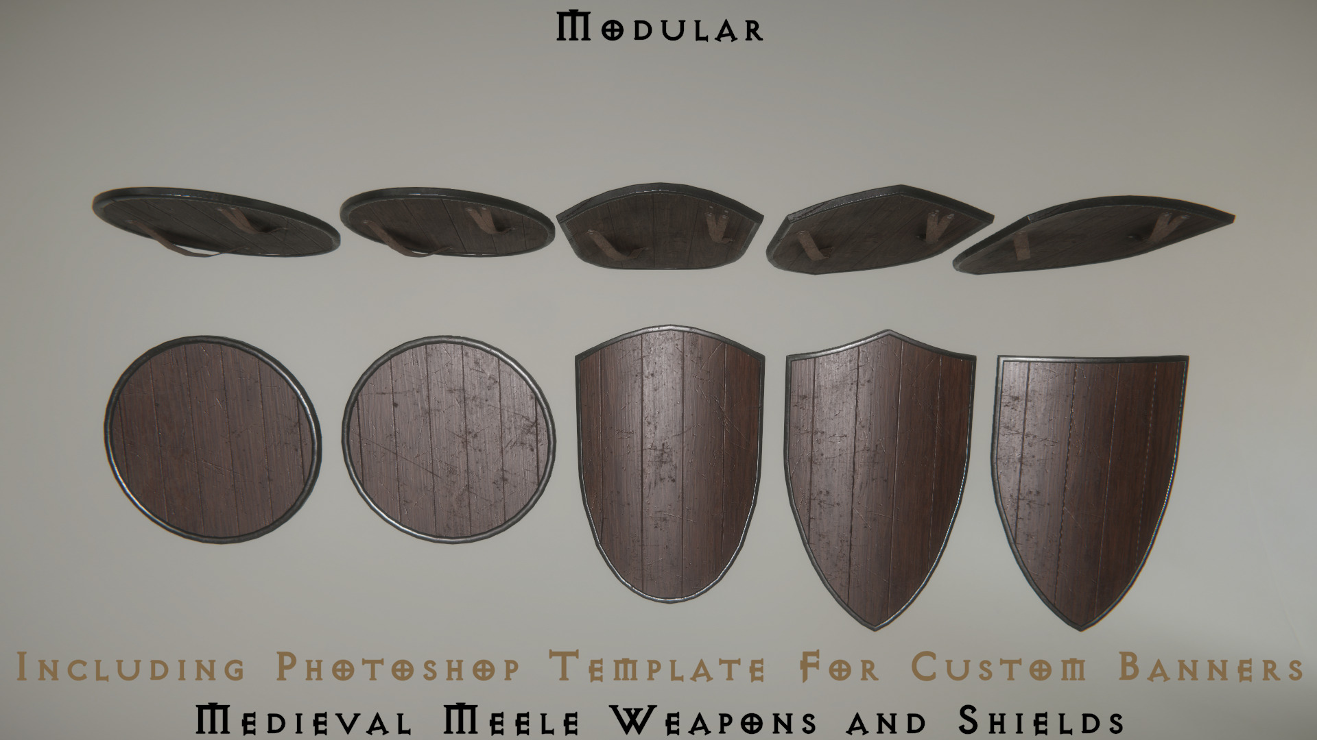 Modular Medieval Weapons Asset Pack 3D model_1