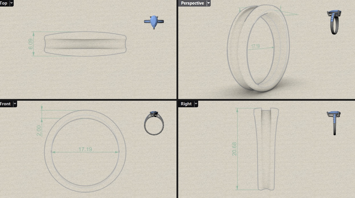 free form ring N40 3D print model_9