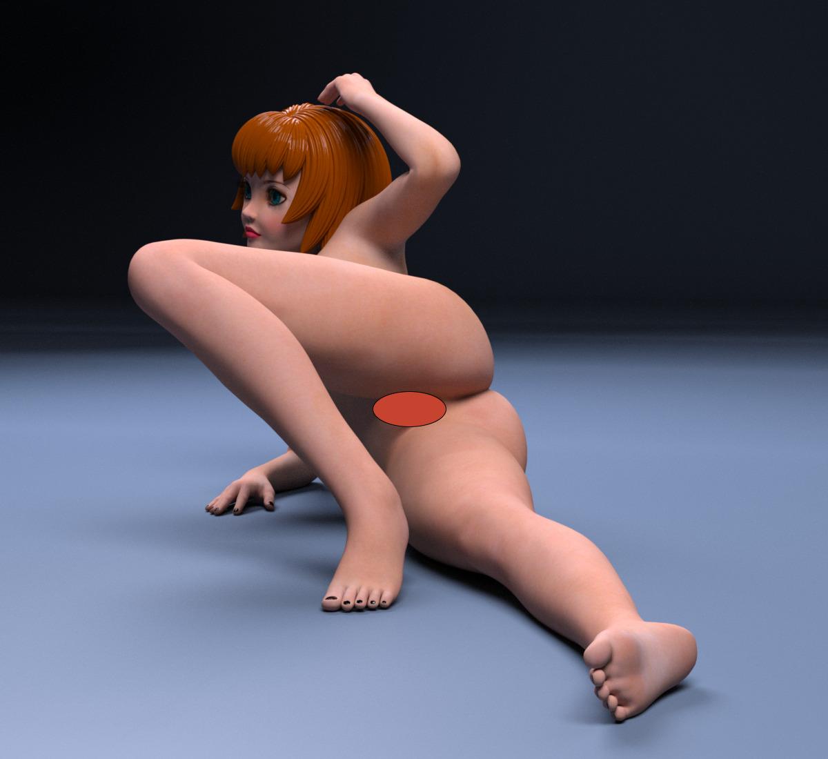 Cartoon Girl 3D print model_3