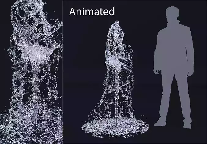 Animated Fountain 3  3D model