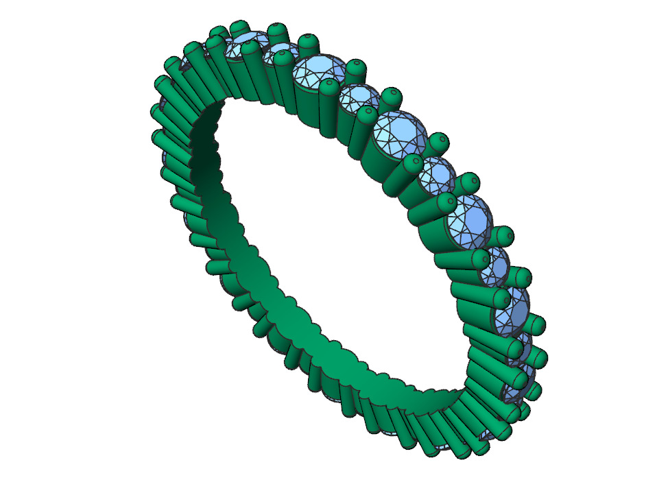 Full Eternity ring style 6 3D print model_9