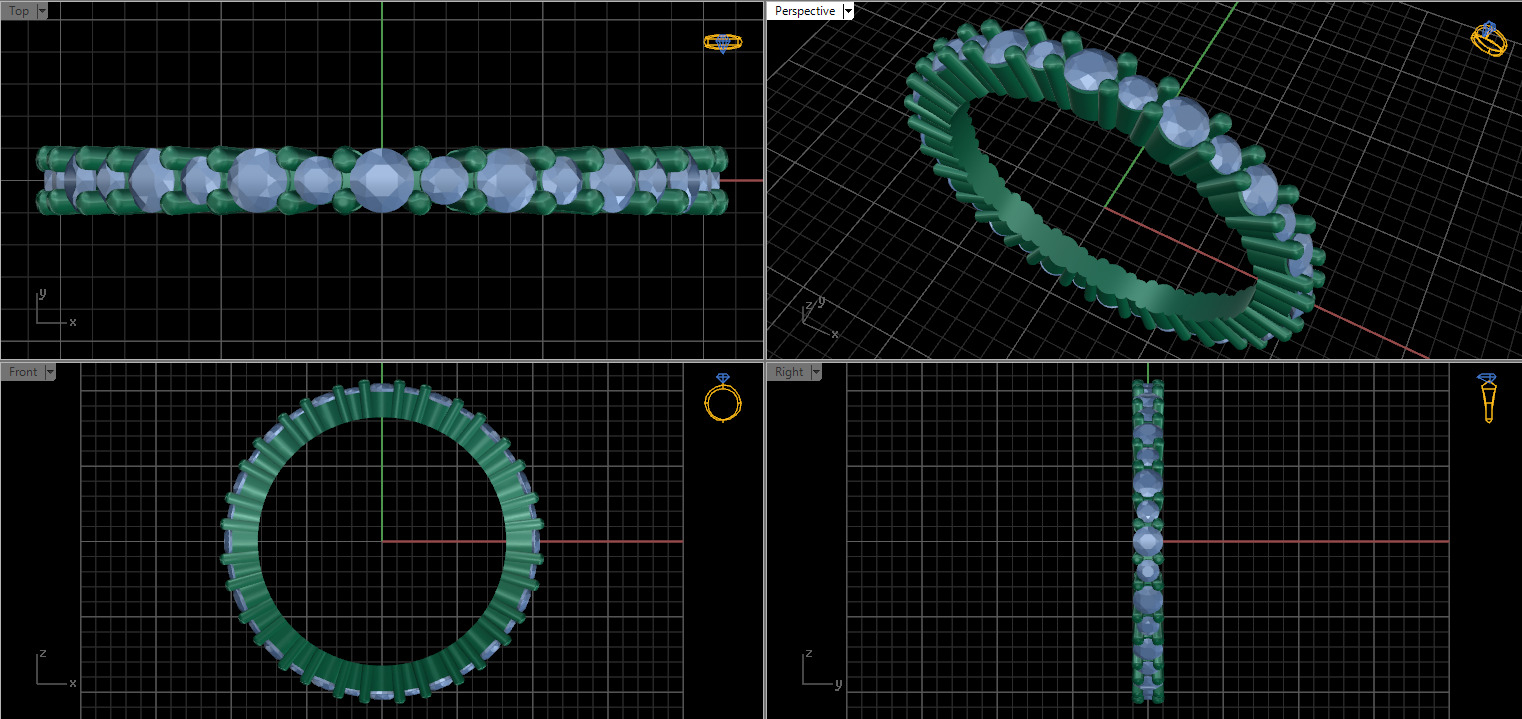 Full Eternity ring style 6 3D print model_11