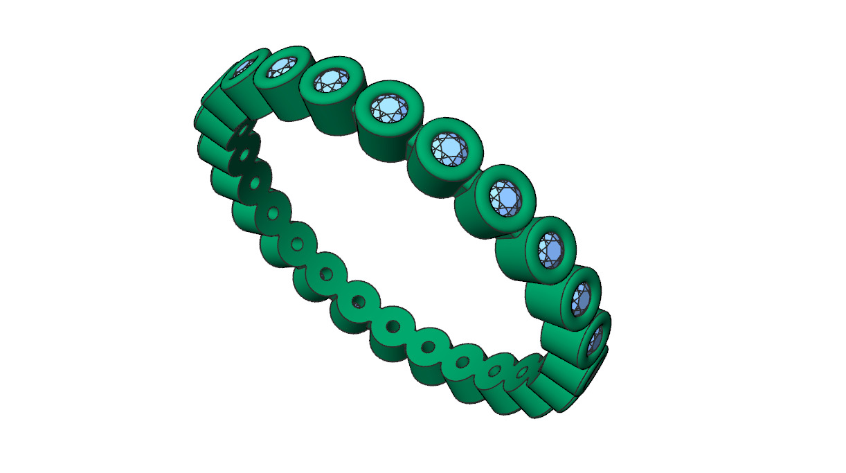 Full Eternity ring style 7 3D print model_10