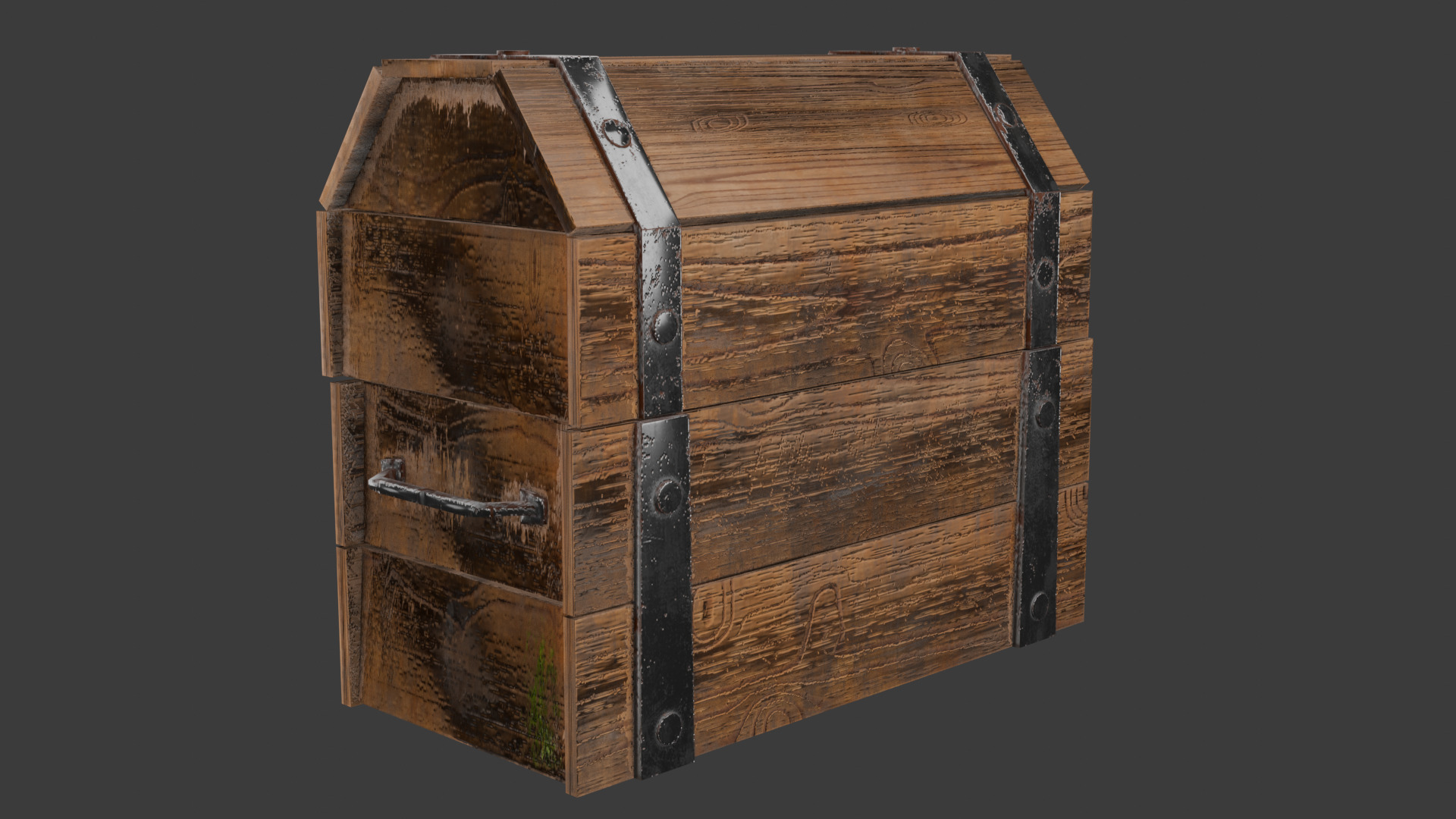 Common Chest Low-poly 3D model_3