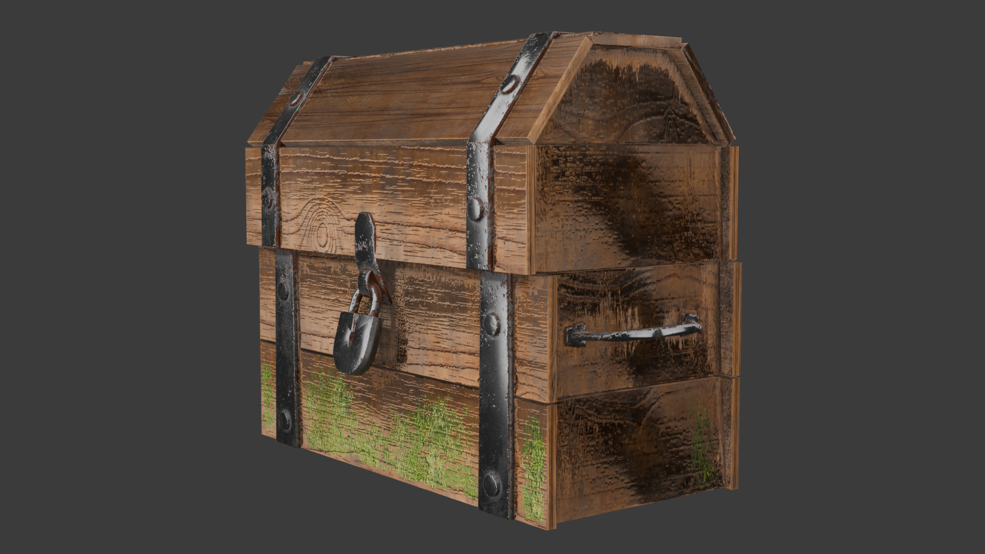 Common Chest Low-poly 3D model_5