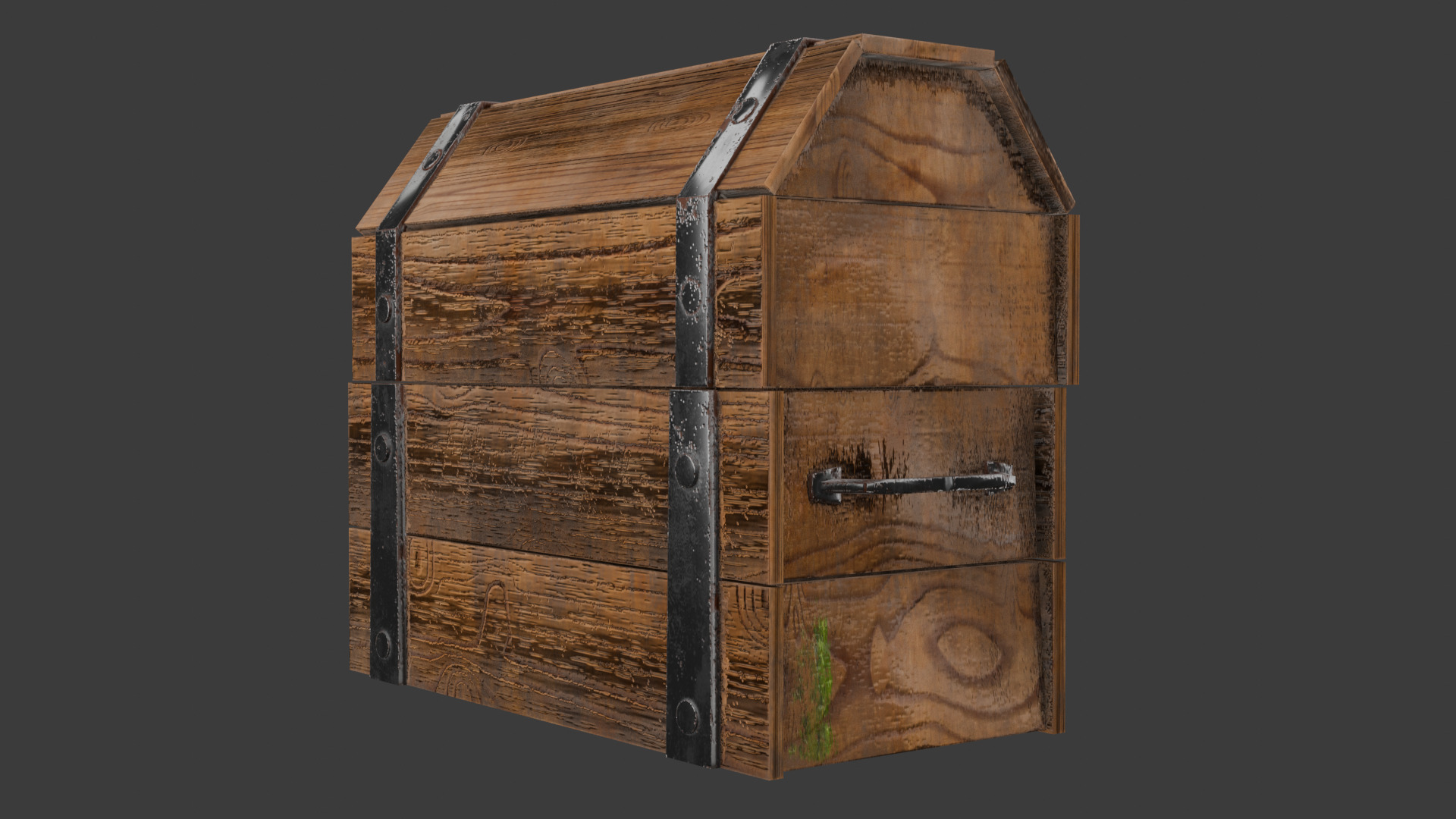 Common Chest Low-poly 3D model_2
