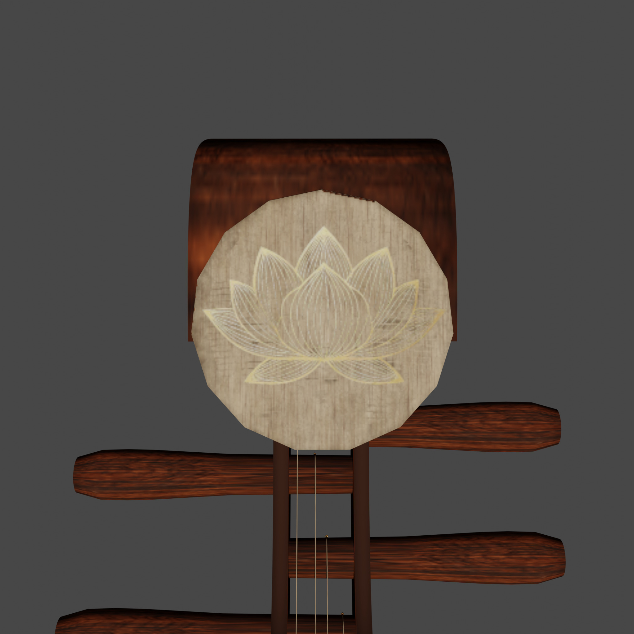Oriental mandolin 3D model_4