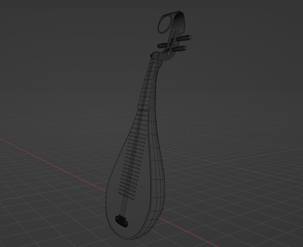 Oriental mandolin 3D model_5