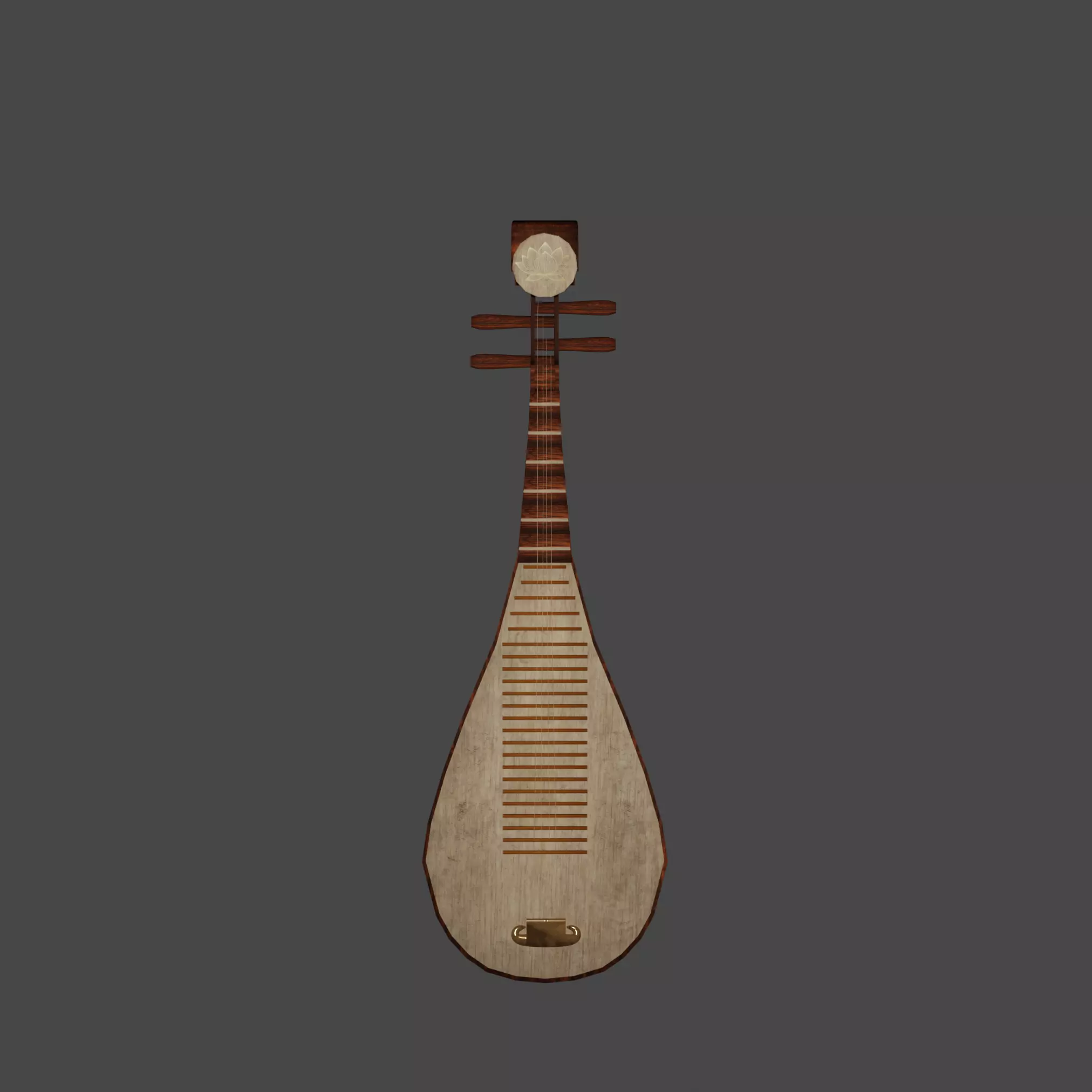 Oriental mandolin 3D model_0