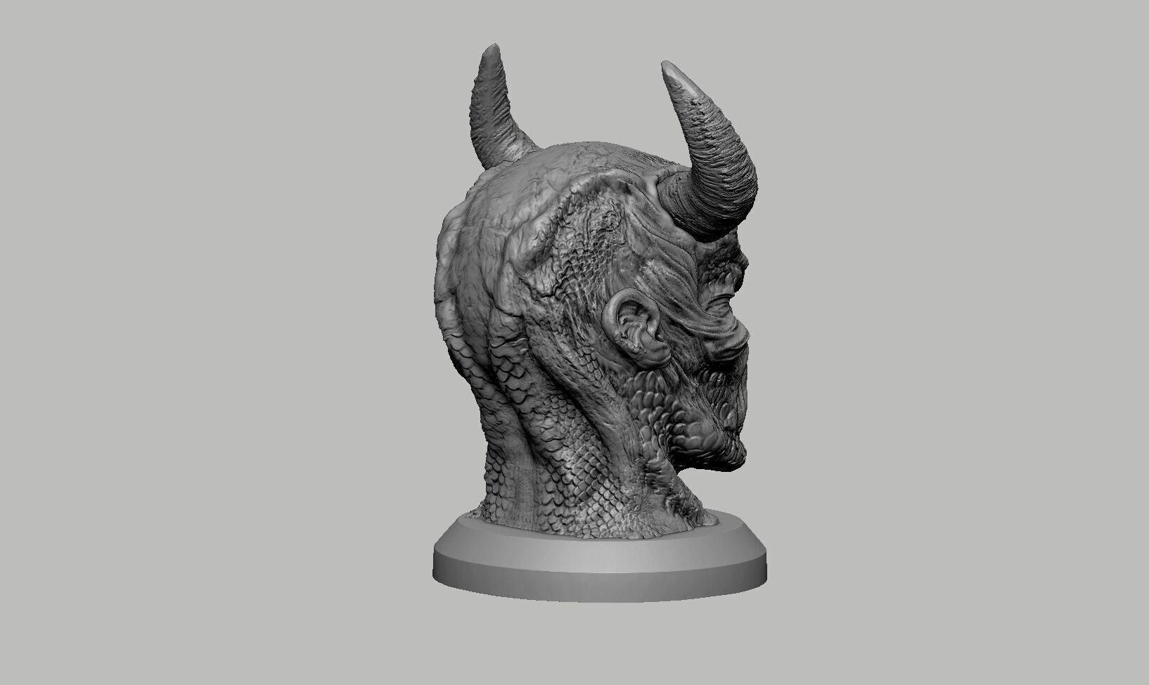 Demon creature Headphone Stand Cyborg Headset Stand 3D print model_11