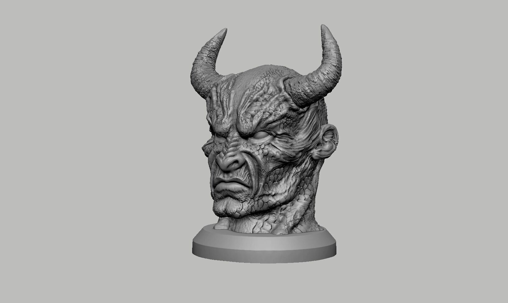 Demon creature Headphone Stand Cyborg Headset Stand 3D print model_14