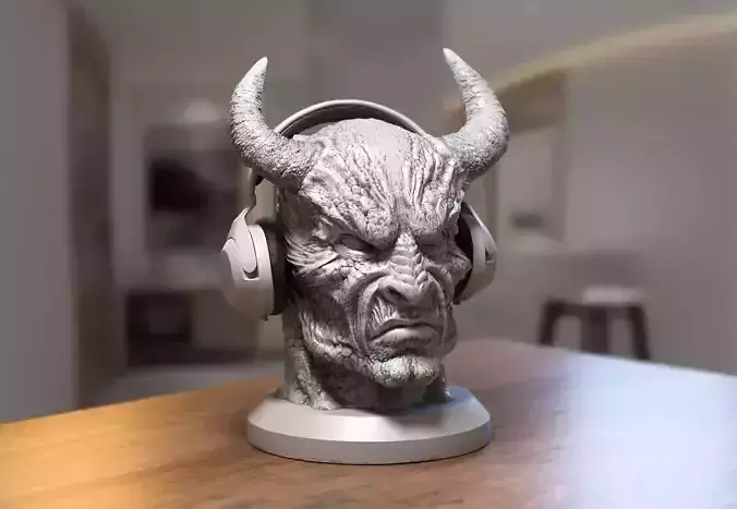Demon creature Headphone Stand Cyborg Headset Stand