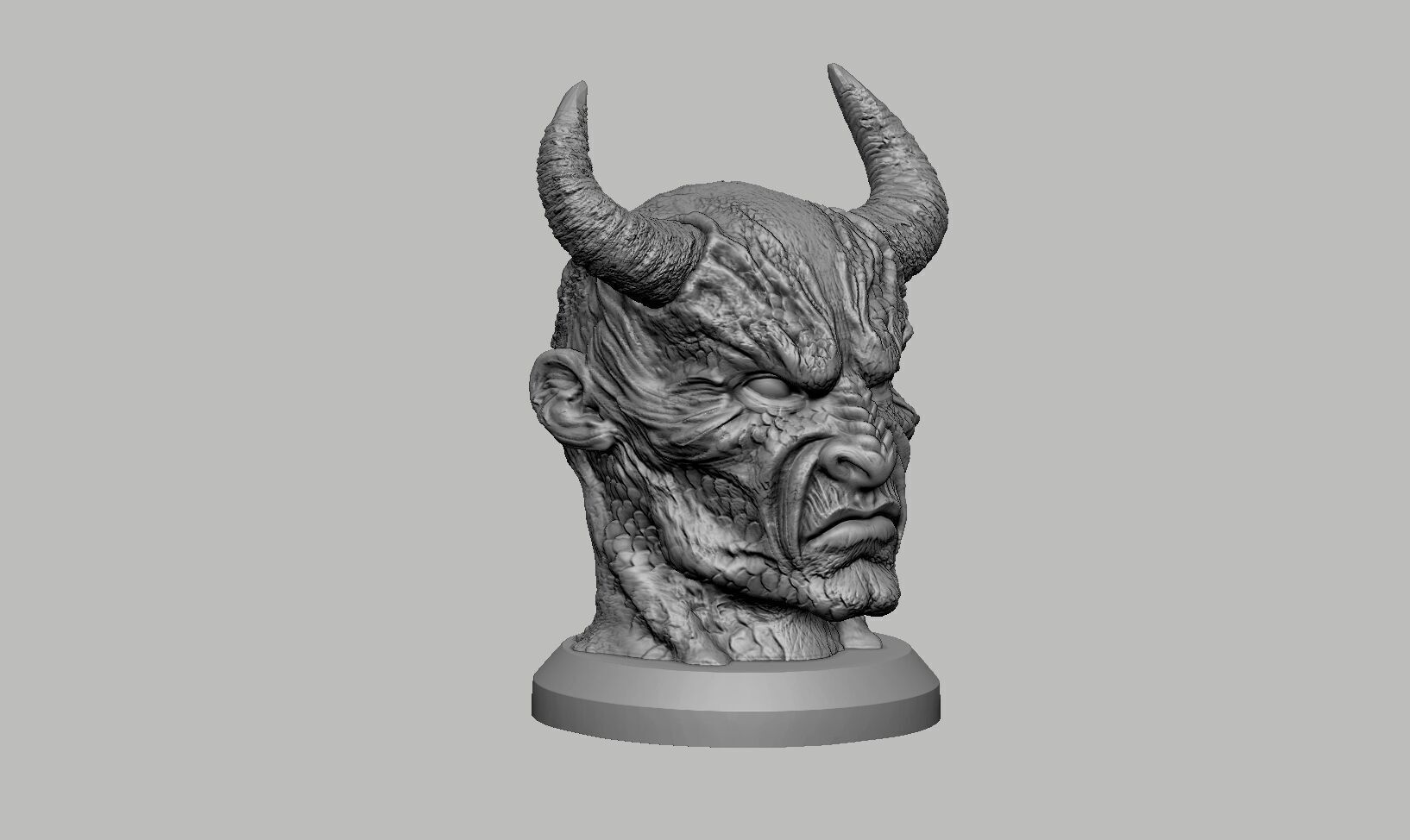 Demon creature Headphone Stand Cyborg Headset Stand 3D print model_9