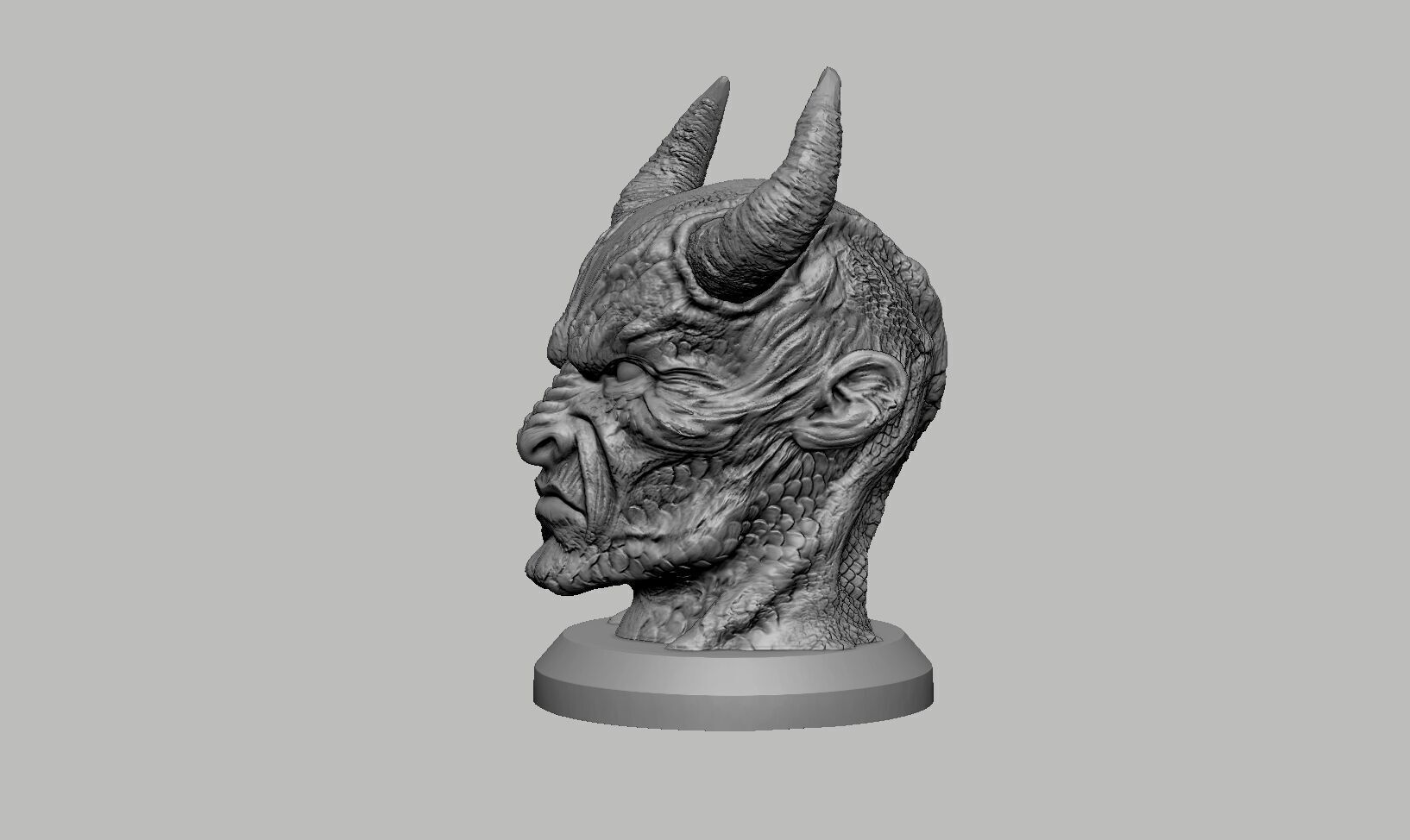 Demon creature Headphone Stand Cyborg Headset Stand 3D print model_13