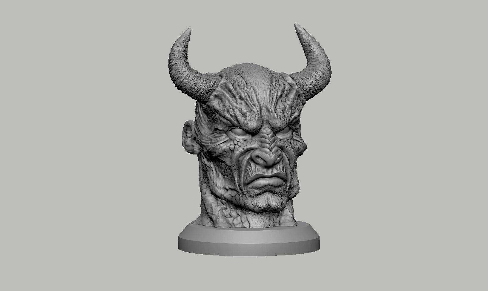 Demon creature Headphone Stand Cyborg Headset Stand 3D print model_8