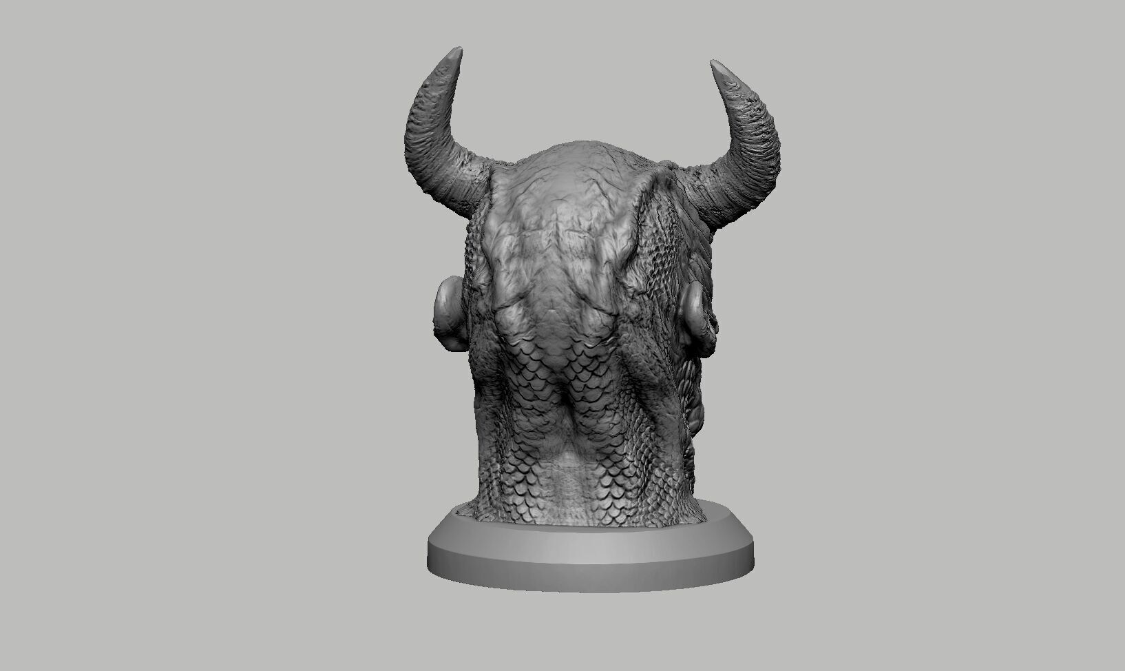 Demon creature Headphone Stand Cyborg Headset Stand 3D print model_12