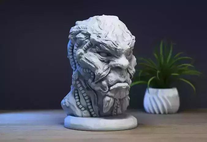 Demon creature Headphone Stand Cyborg Headset Stand