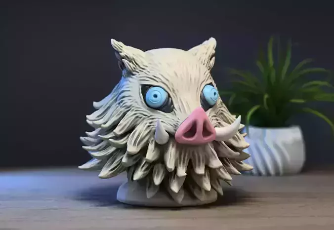 Inosuke Hashibira headphone Stand demons slayer 3D print model
