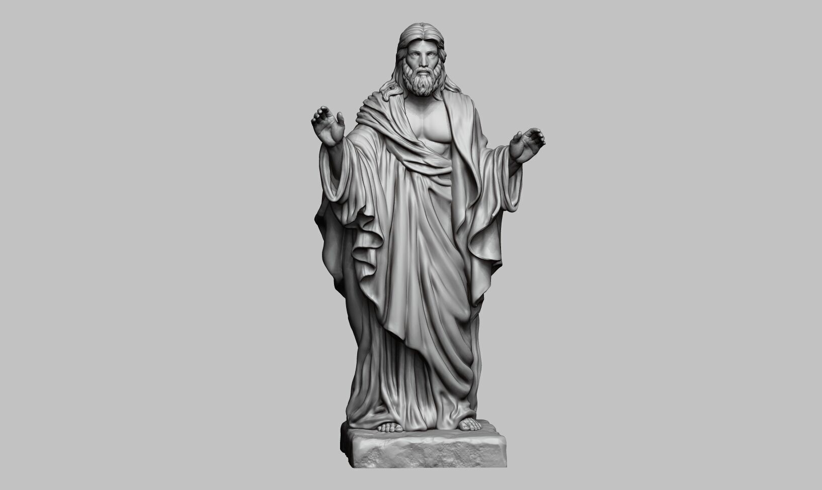 Jesus Christ STL Jesus Christ 3D Model Jesus Christ Figure 3D print model_35