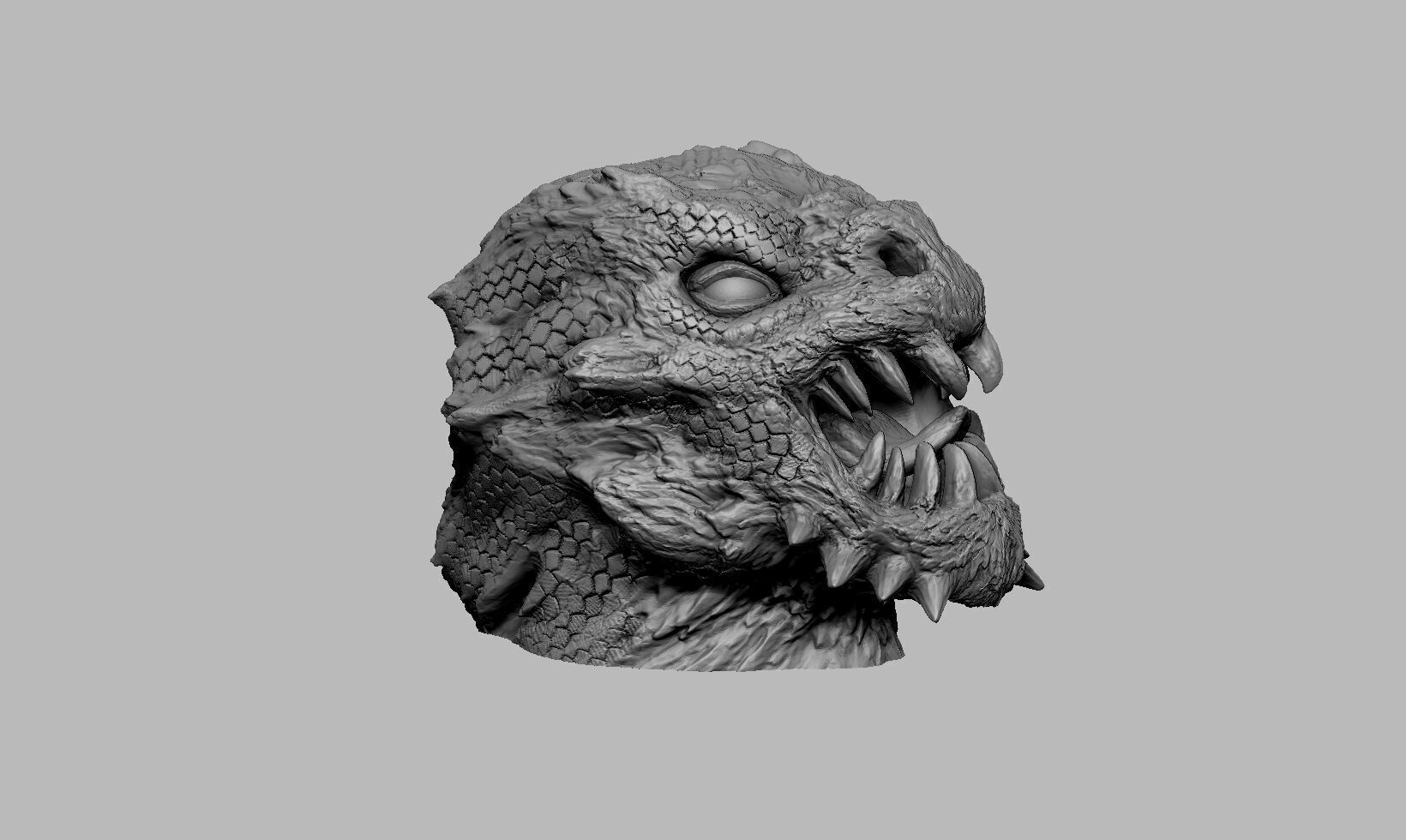 Demon creature Headphone Stand Cyborg Headset Stand 3D print model_8