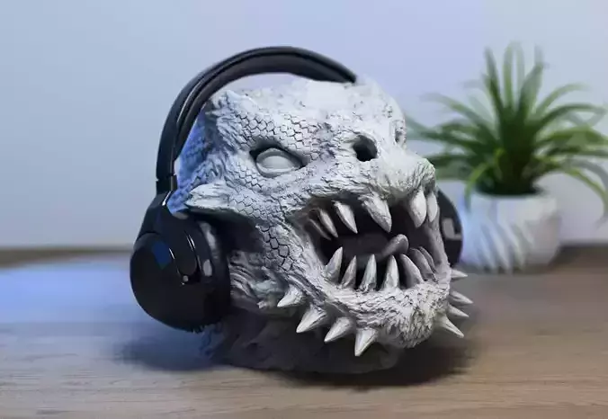Demon creature Headphone Stand Cyborg Headset Stand