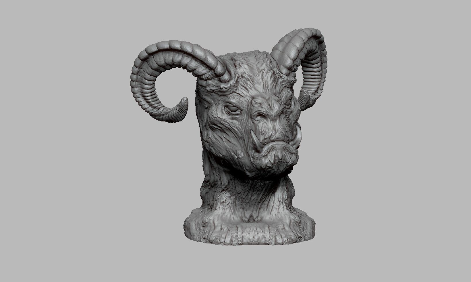 Lucifer demon beast Lucifer bust Perfect Gamer Gift 3D print model_7